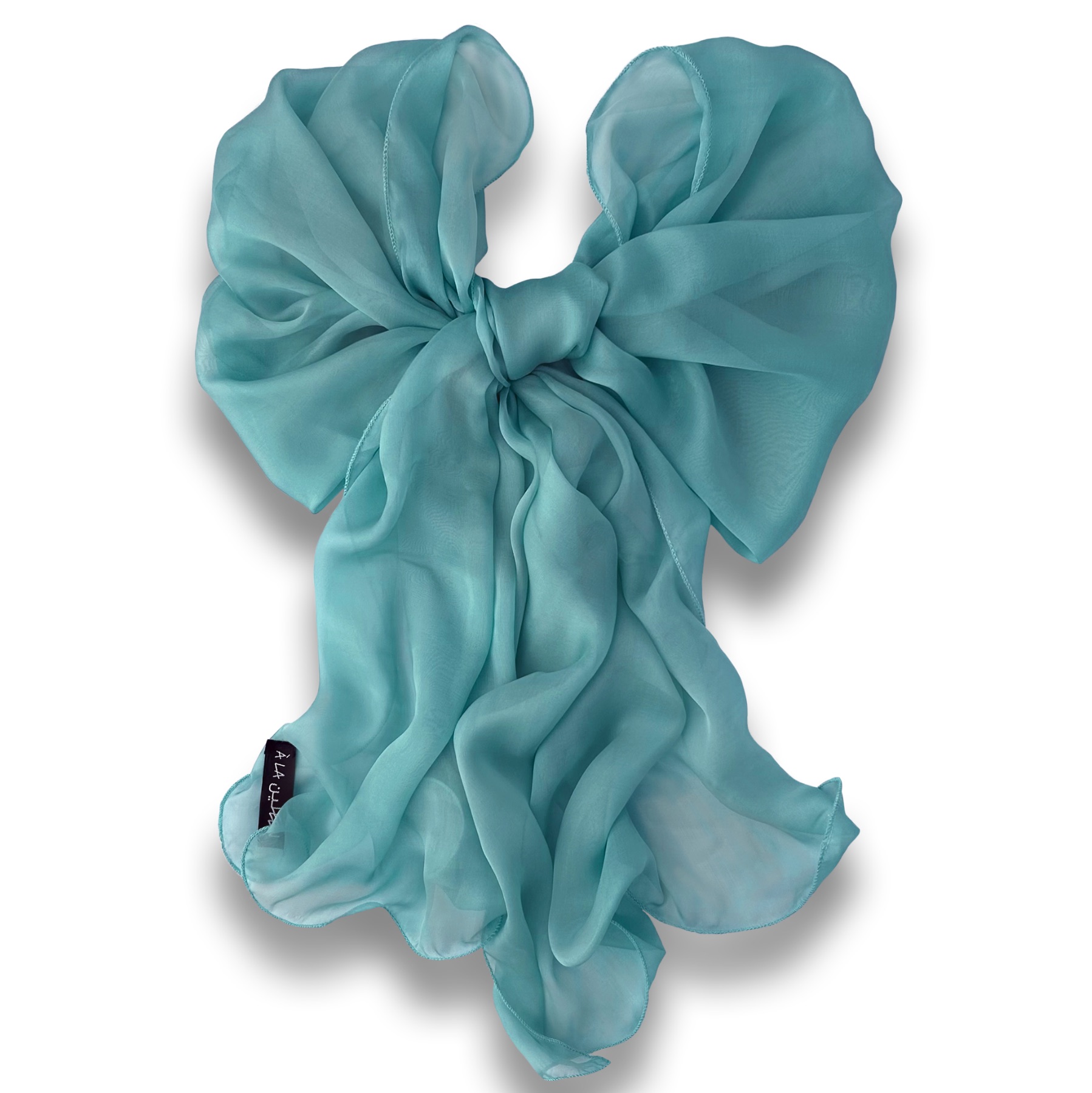 The Single-Layered Silk Chiffon Scarf – Tiffany Blue  - image 1