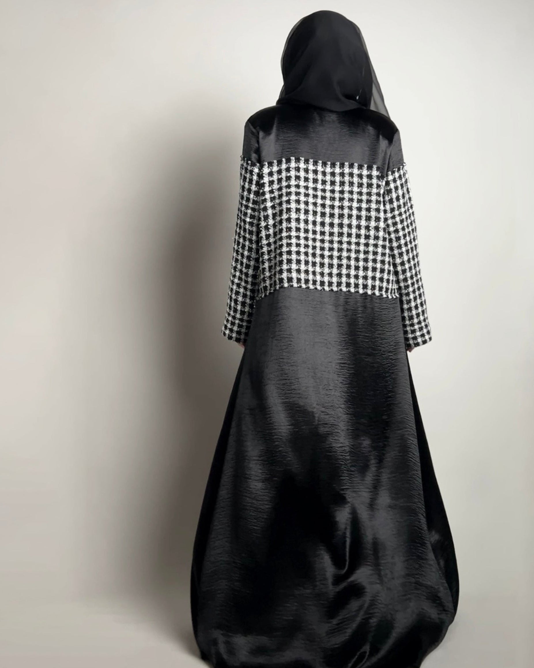 The Abaya- Off-Shoulders in Black and White - image 4