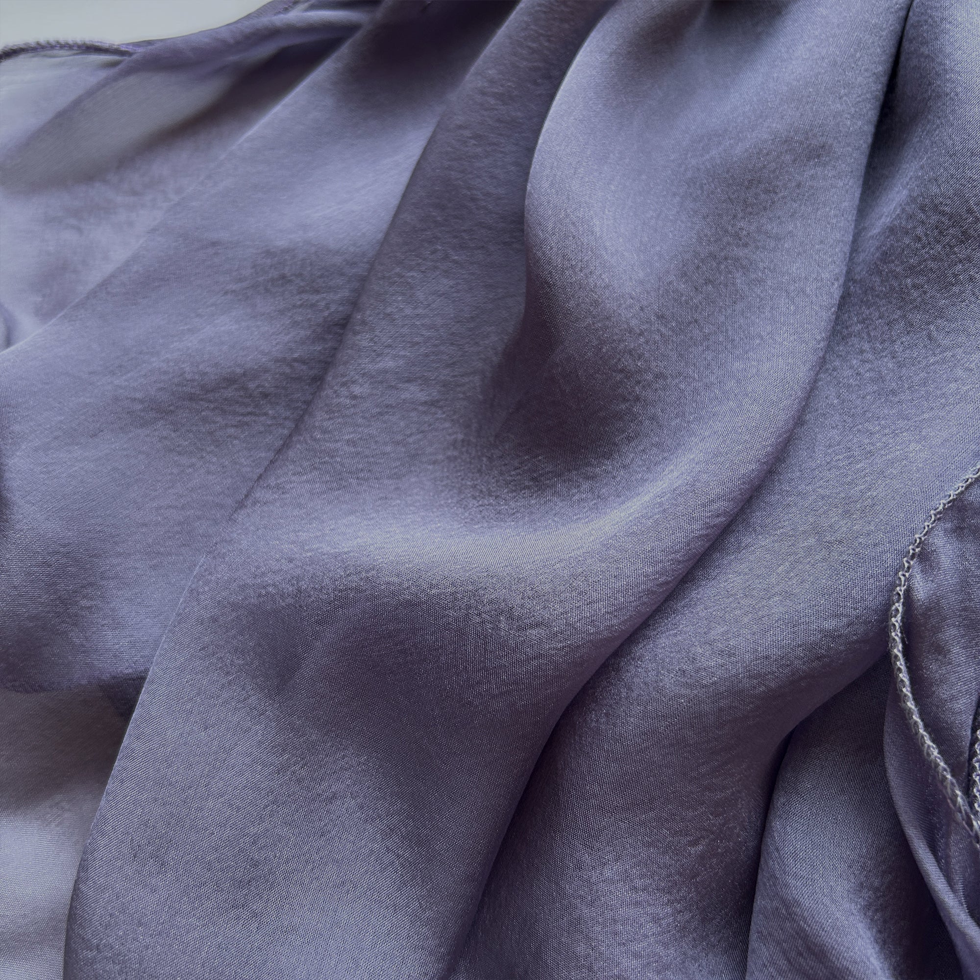 The Double-Layered Silk Chiffon Scarf – Charcoal Lavender - image 3
