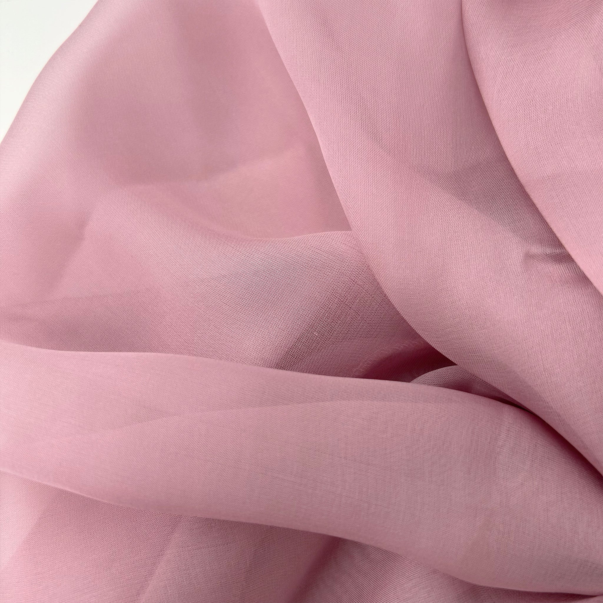 The Single-Layered Silk Chiffon Scarf – Dusty Mauve Rose - image 6