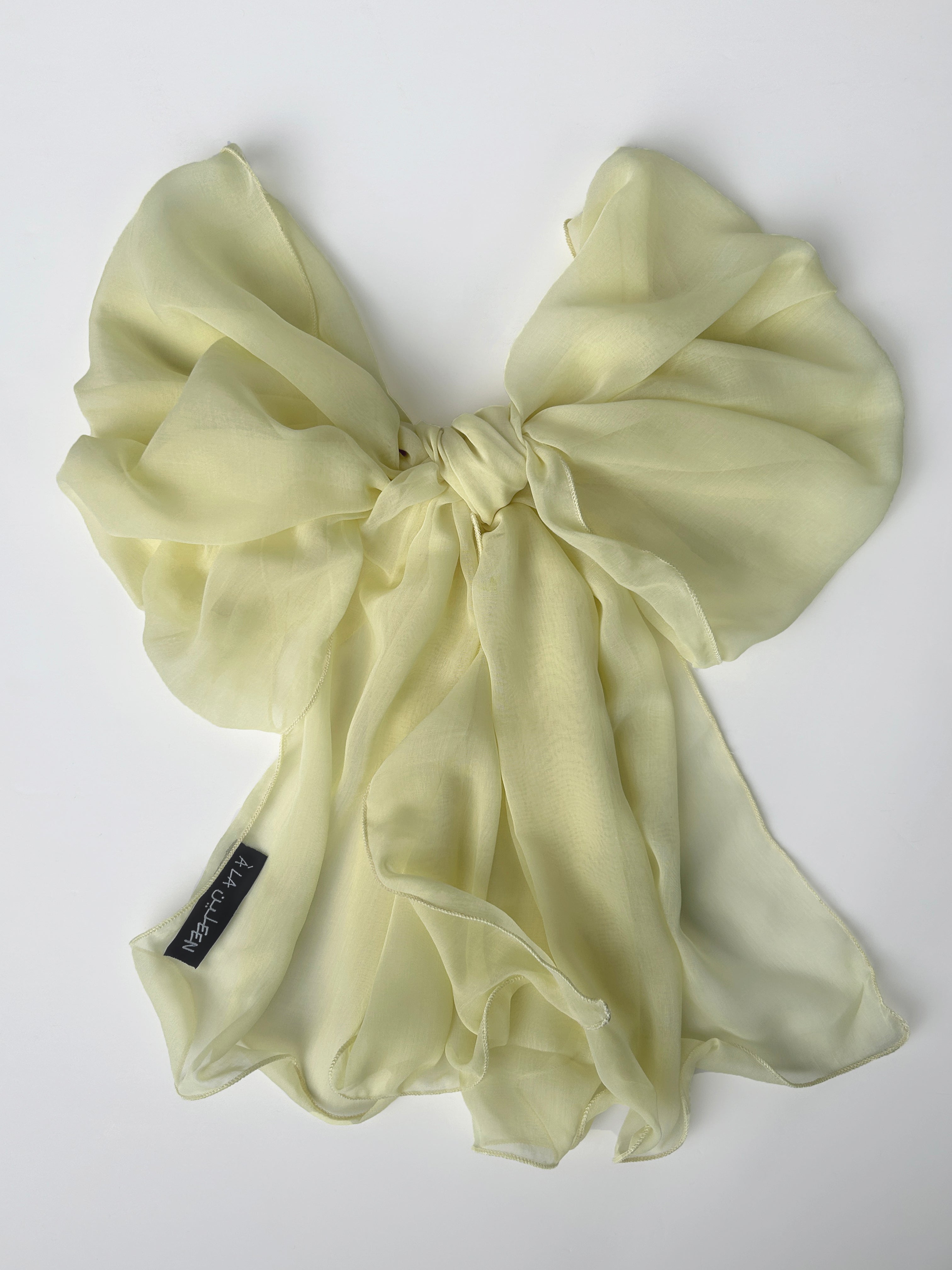 The à la Leen Voile Scarf with Wavy Hems- Yellow - image 2
