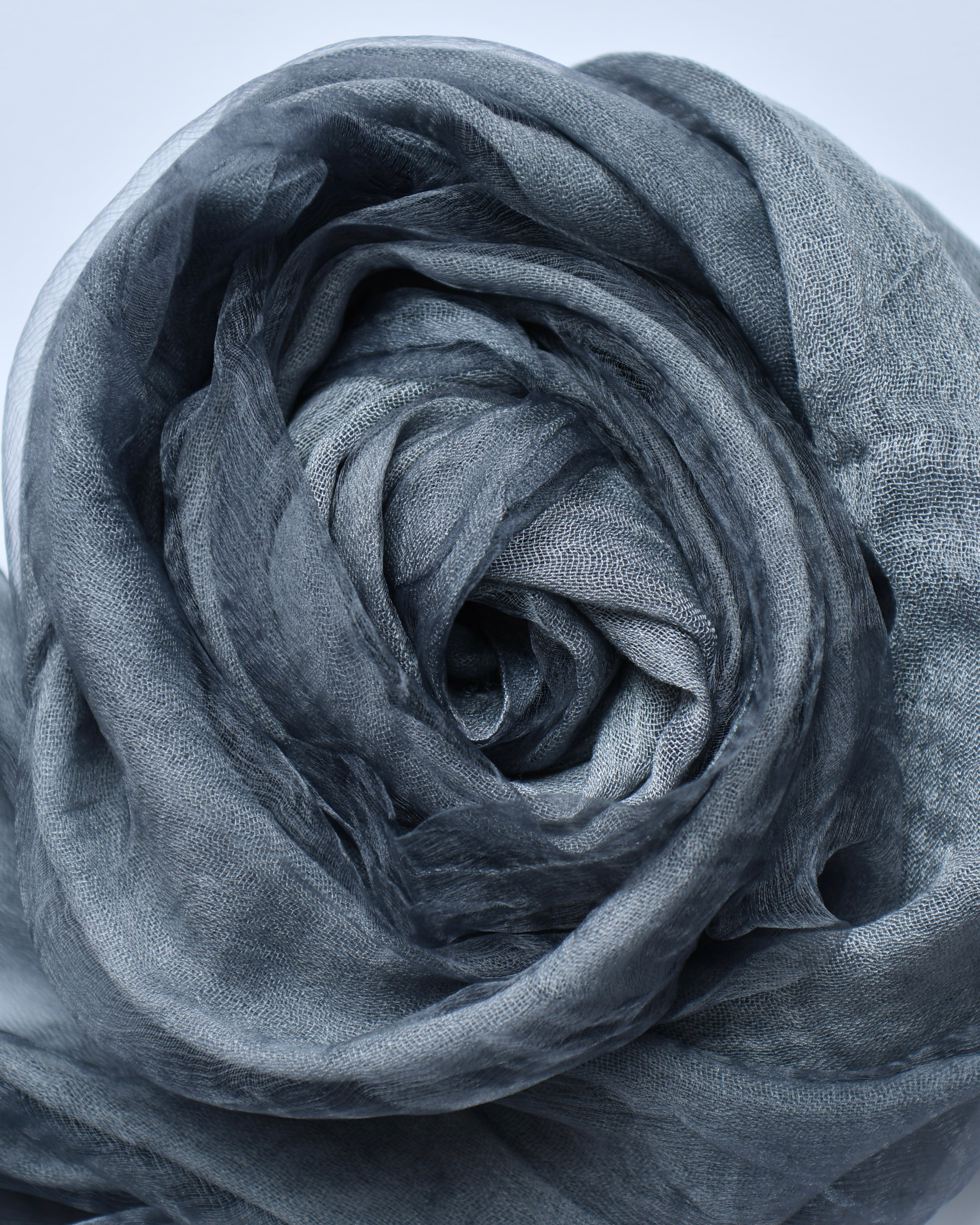 The OrganzaXCotton Double-Layered Scarf in Blue Grey - image 3