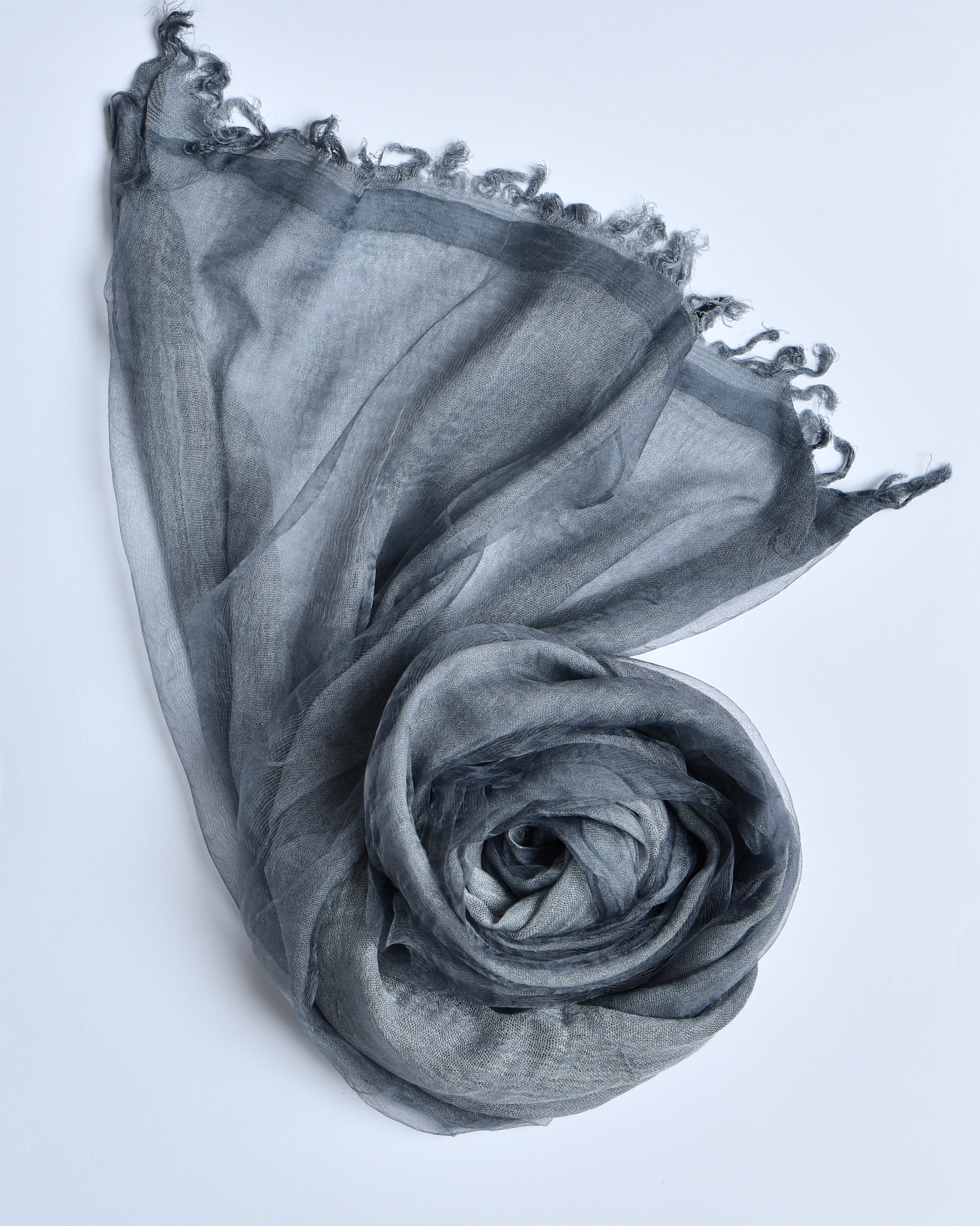 The OrganzaXCotton Double-Layered Scarf in Blue Grey - image 1