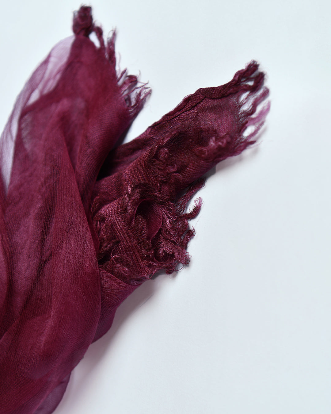 The OrganzaXCotton Double-Layered Scarf in Burgundy - image 3
