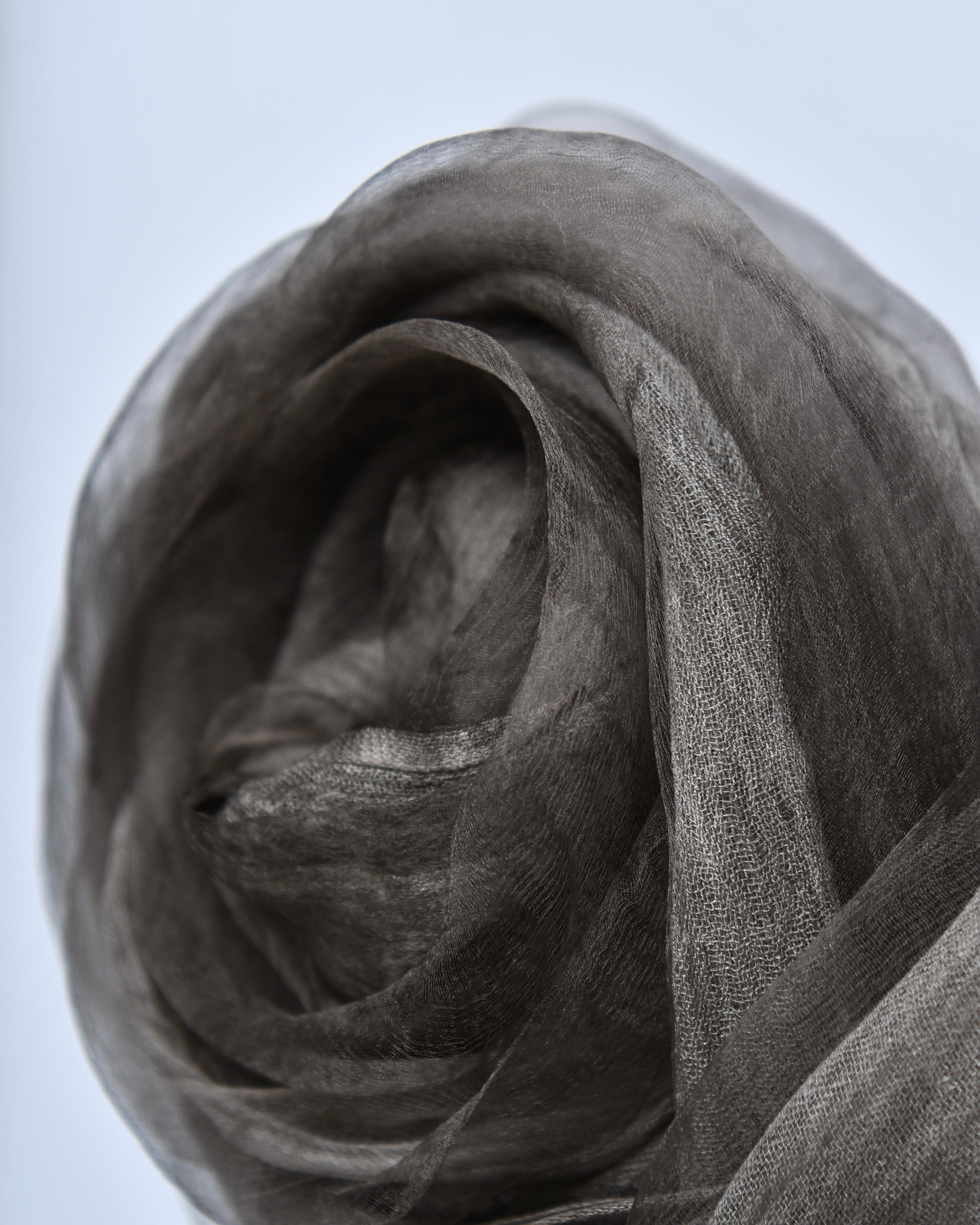 The OrganzaXCotton Double-Layered Scarf in Mocha Luxe - image 4