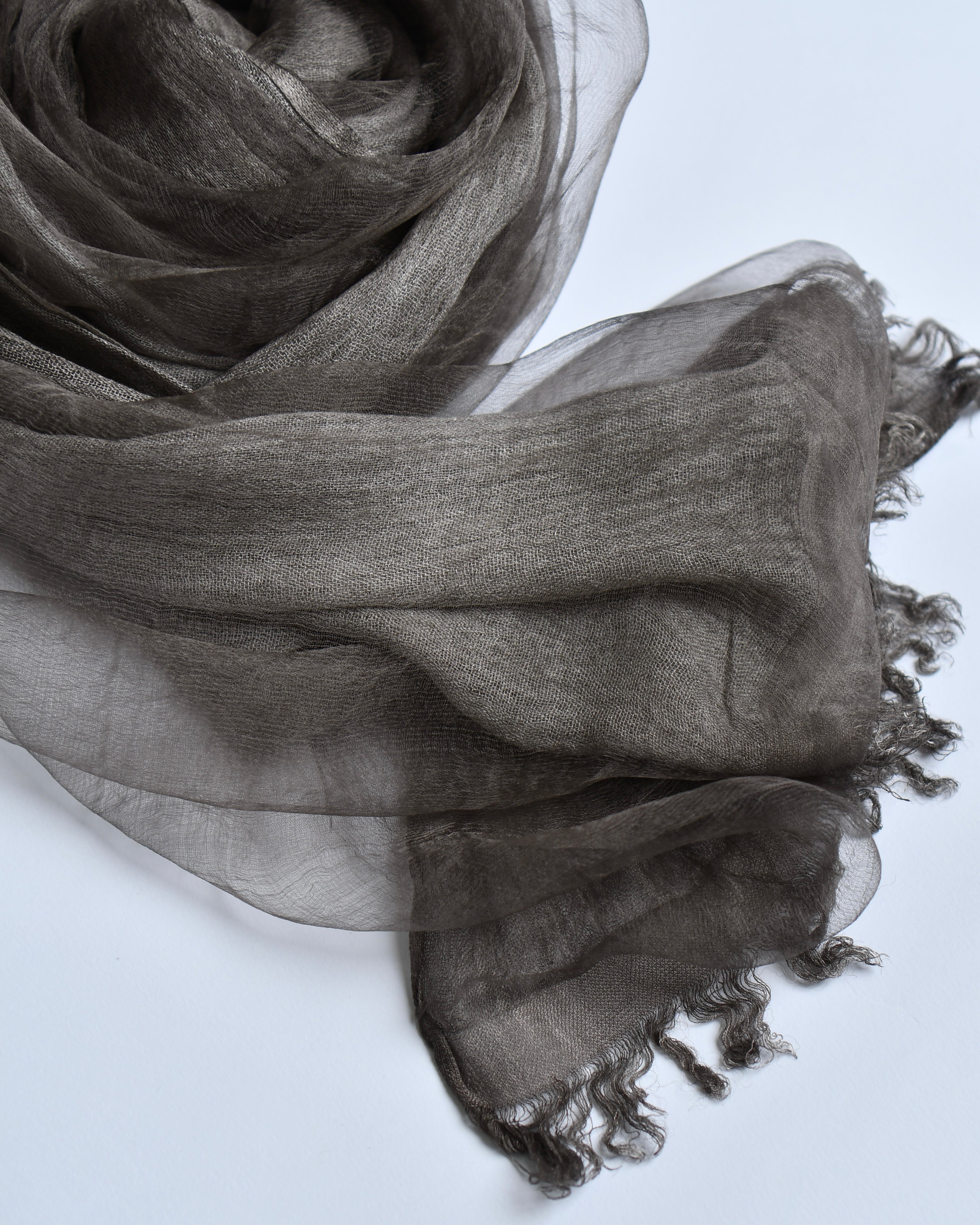 The OrganzaXCotton Double-Layered Scarf in Mocha Luxe - image 2