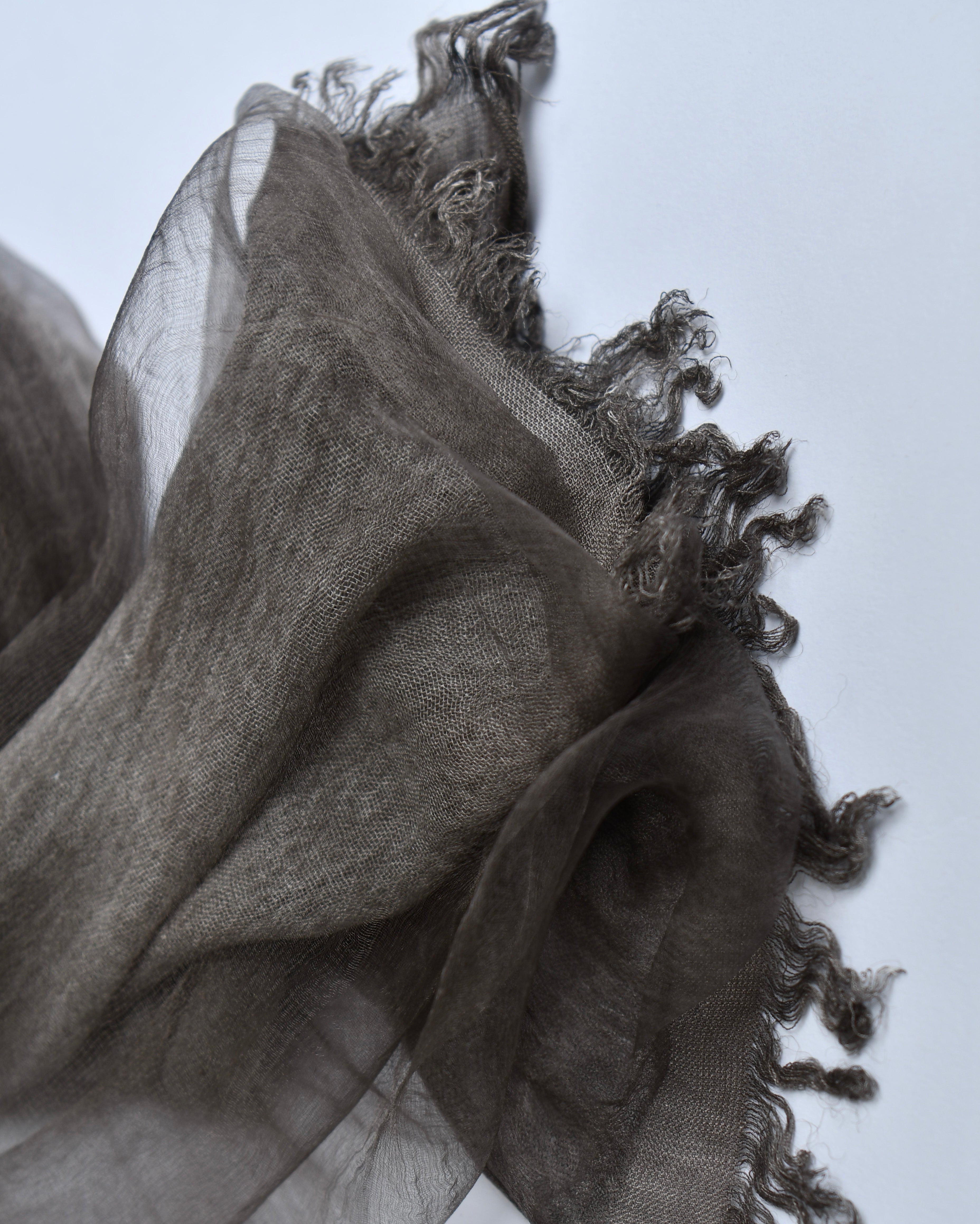 The OrganzaXCotton Double-Layered Scarf in Mocha Luxe - image 3