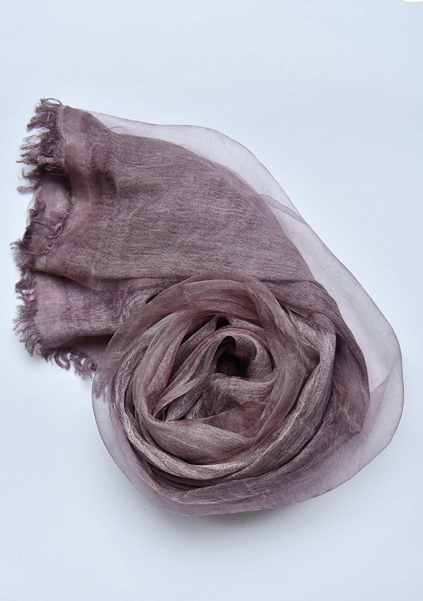 The OrganzaXCotton Double-Layered Scarf in Muted Lavender - image 1
