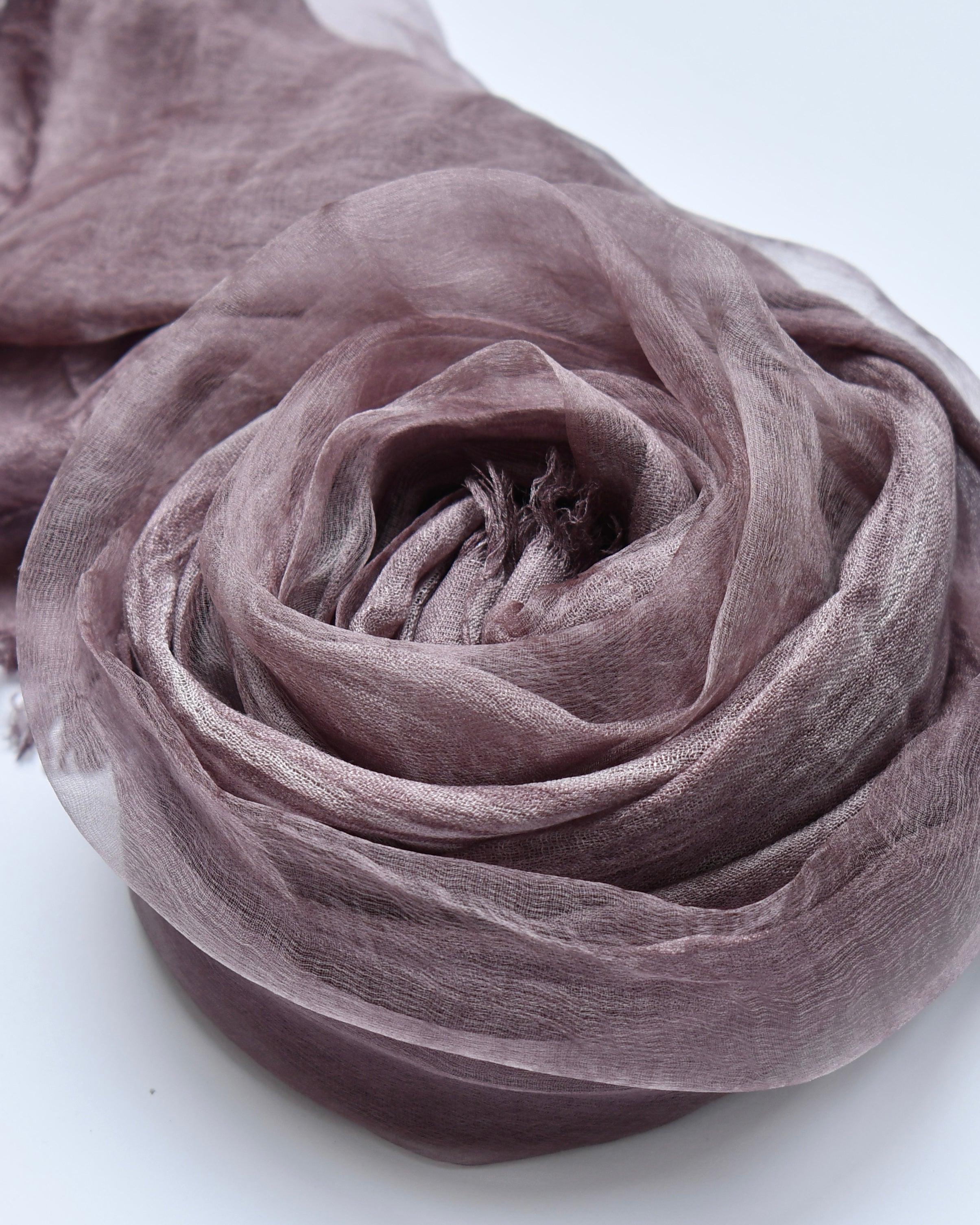 The OrganzaXCotton Double-Layered Scarf in Muted Lavender - image 4