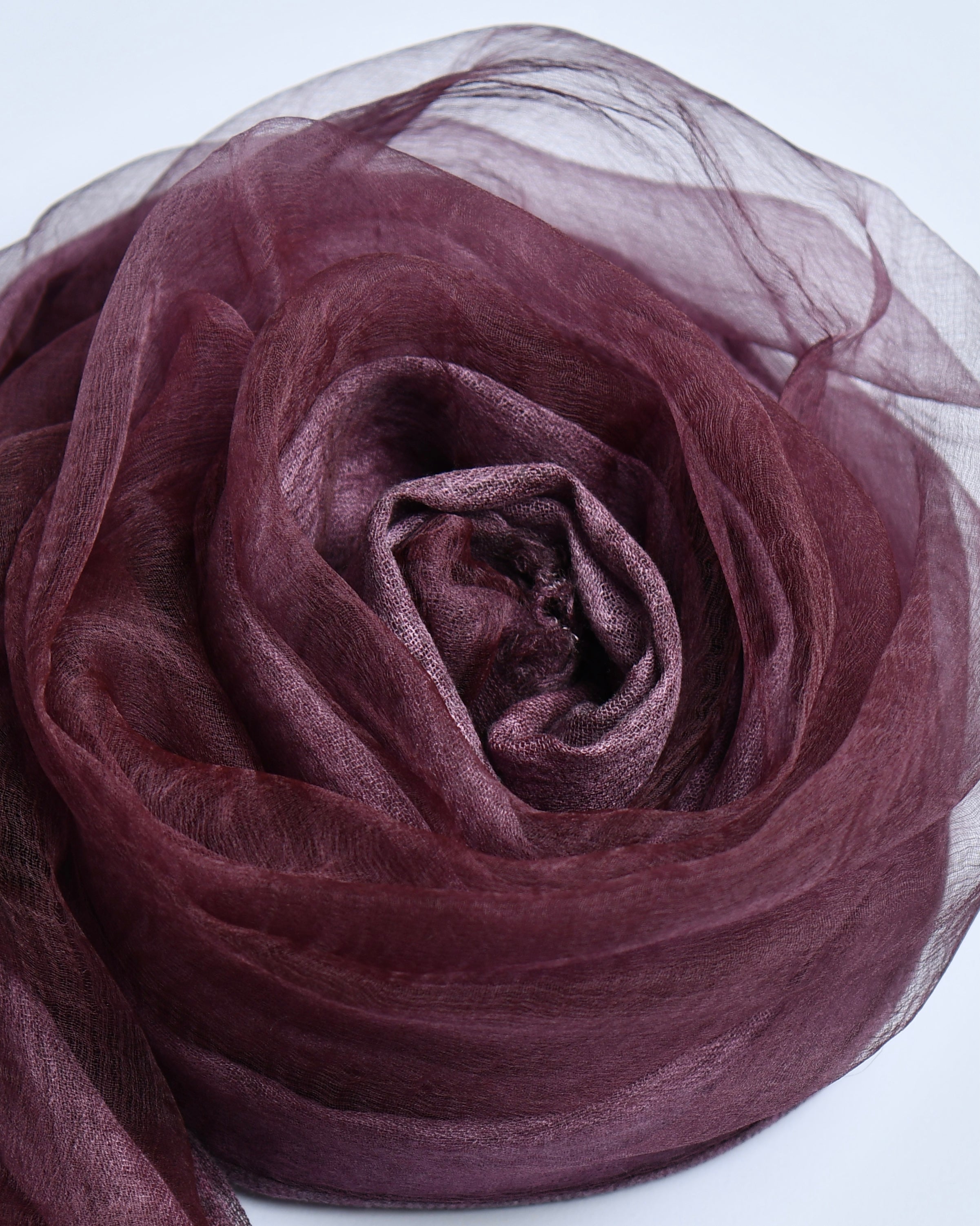The OrganzaXCotton Double-Layered Scarf in Plum - image 4
