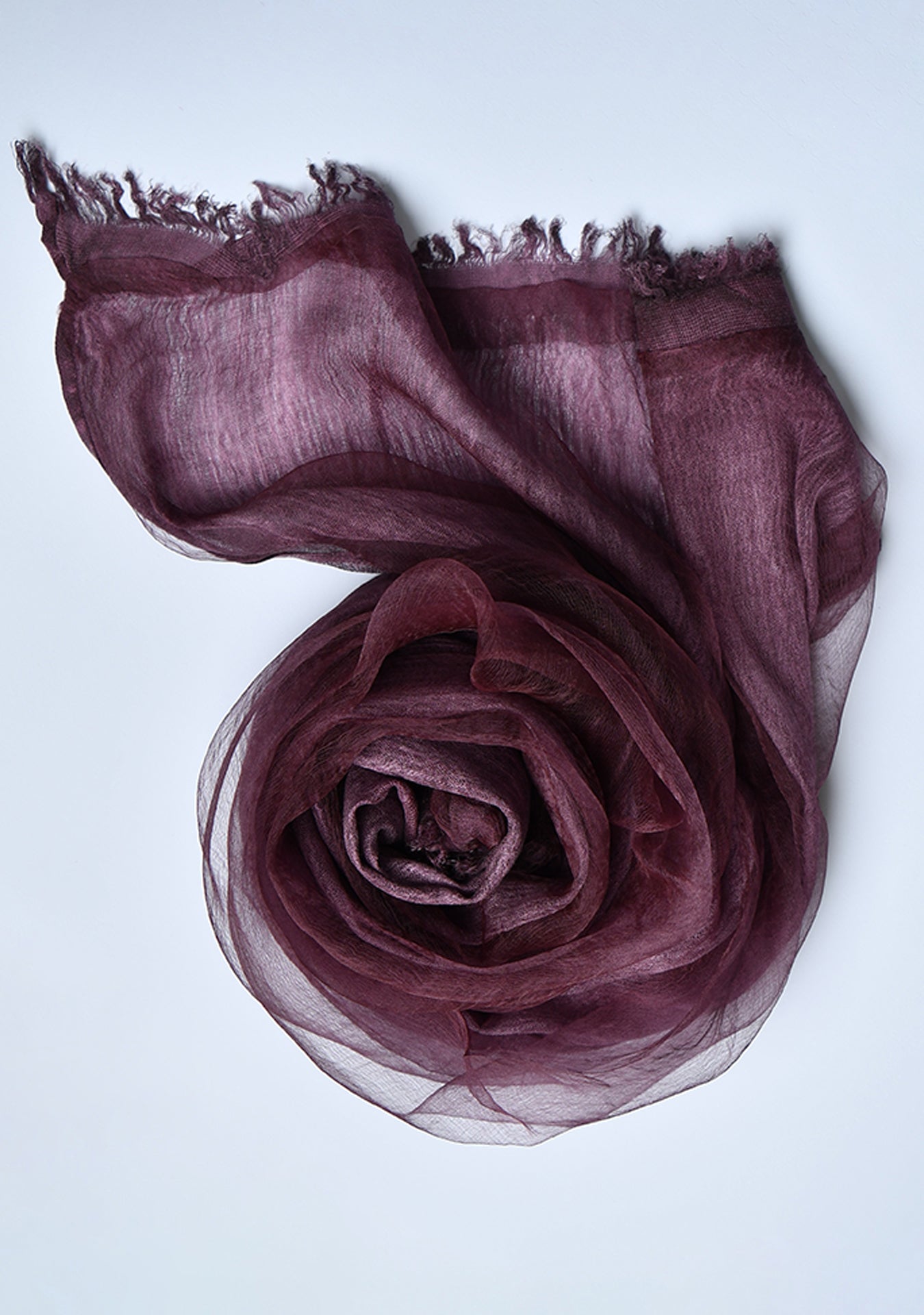 The OrganzaXCotton Double-Layered Scarf in Plum - image 1