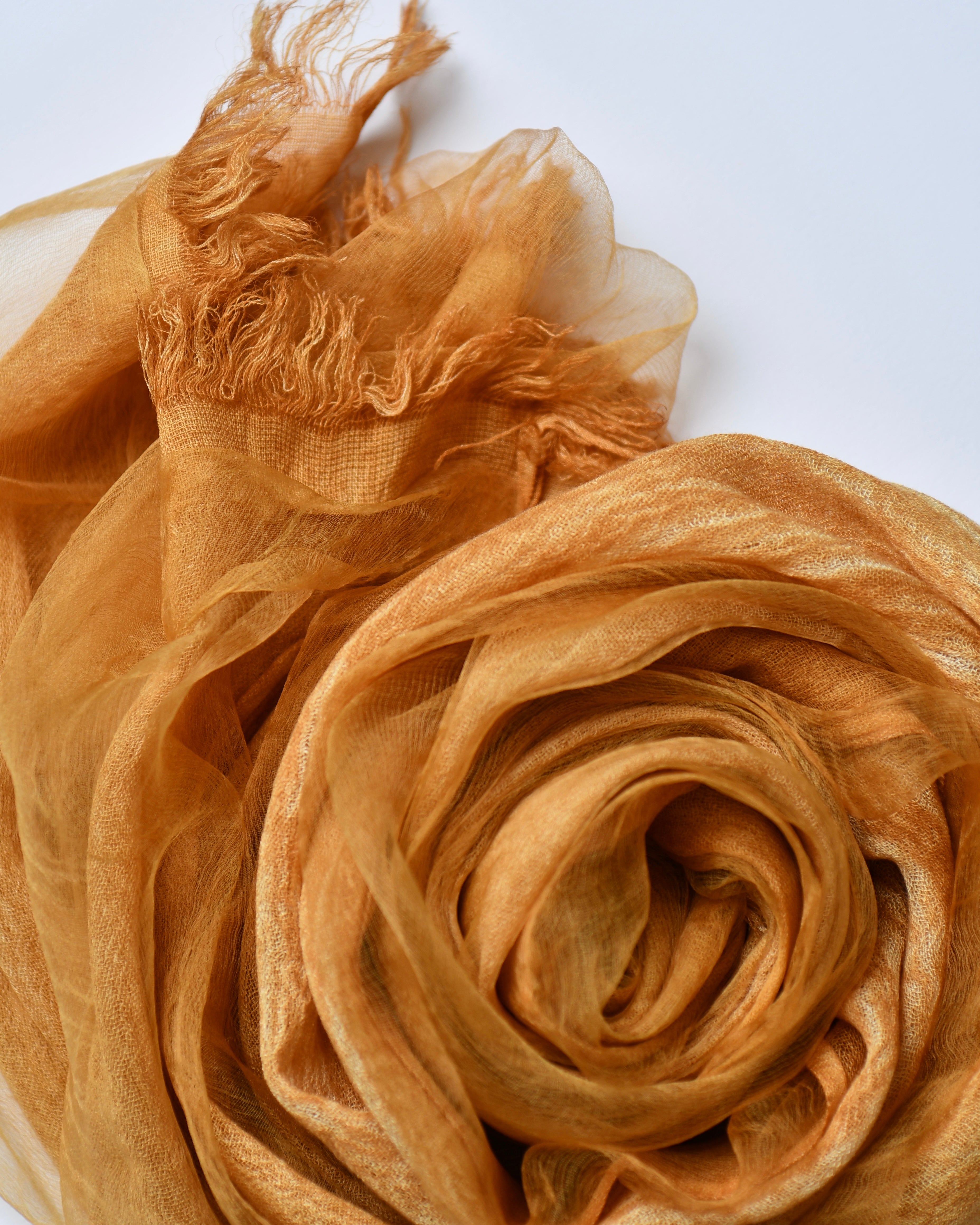 The OrganzaXCotton Double-Layered Scarf in Retro Mustard - image 2