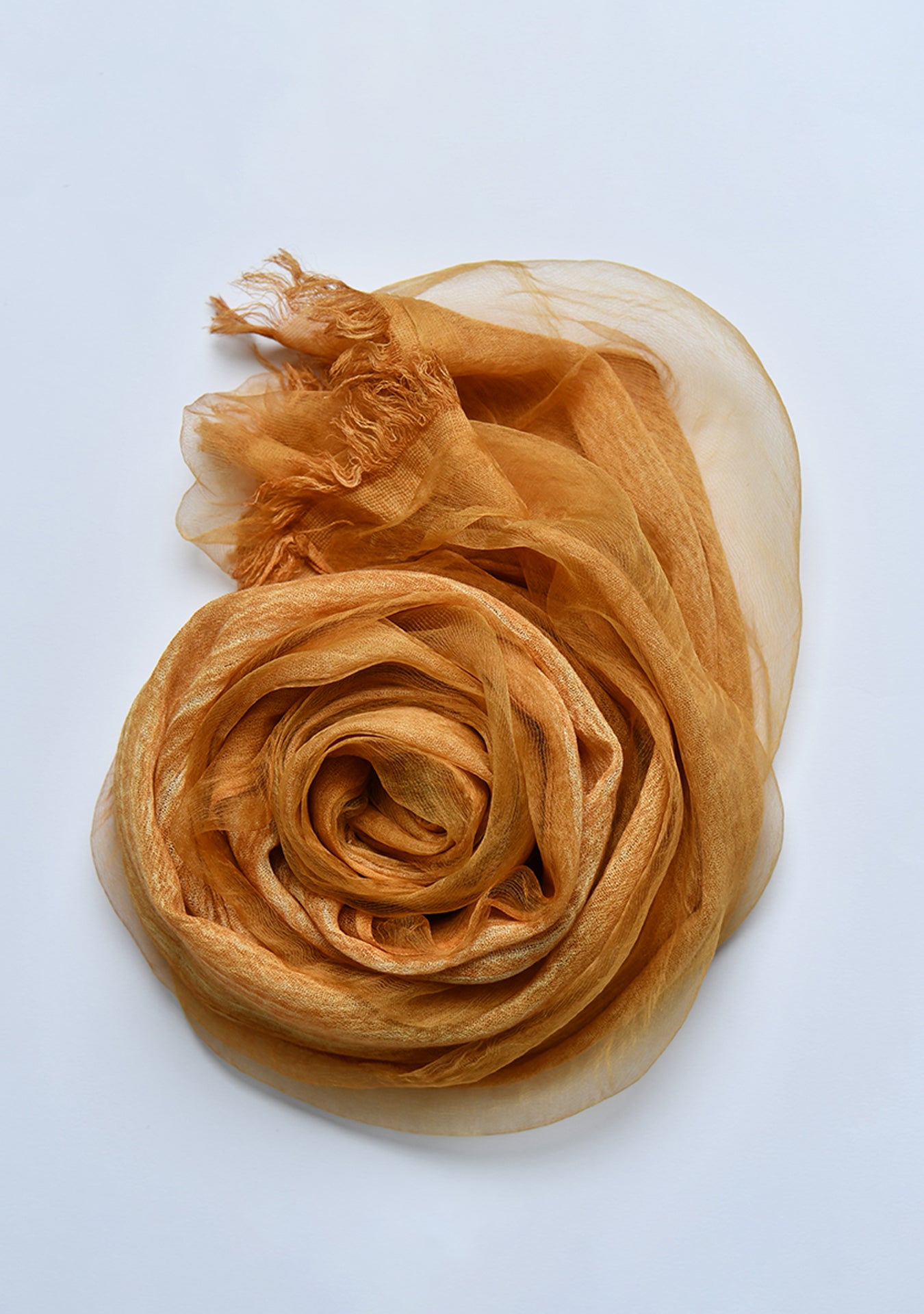 The OrganzaXCotton Double-Layered Scarf in Retro Mustard - image 1
