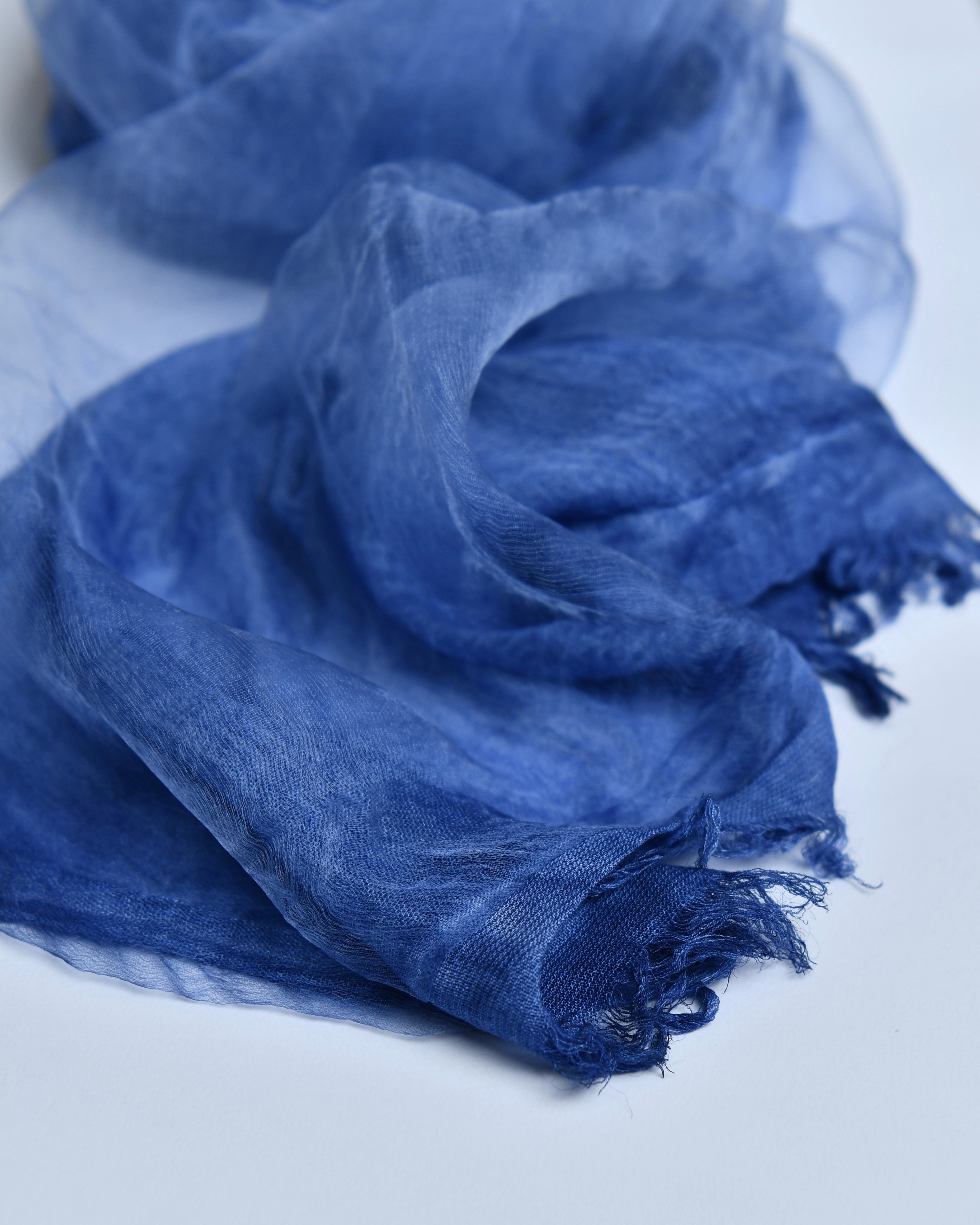 The OrganzaXCotton Double-Layered Scarf in Twilight Blue - image 3