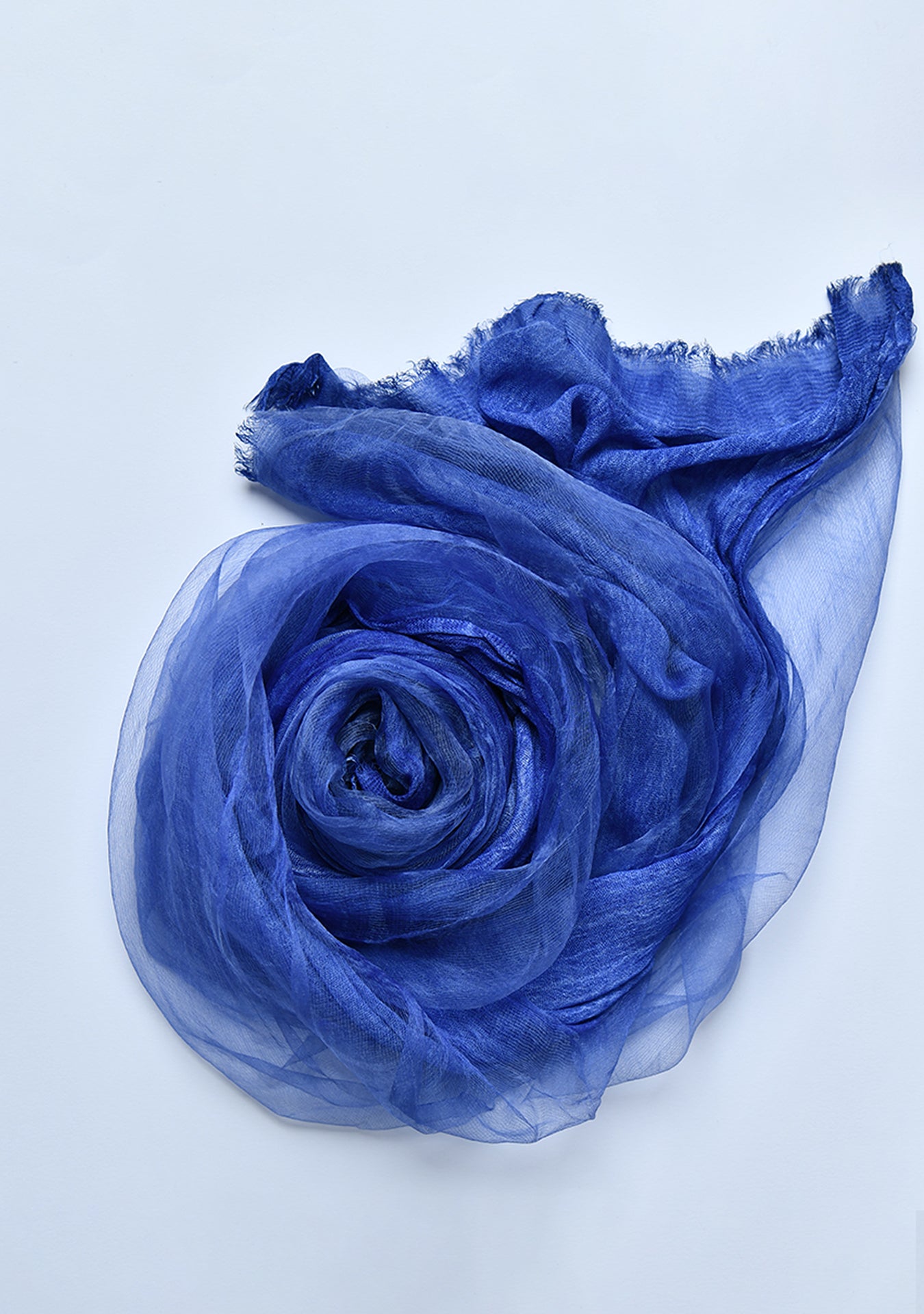 The OrganzaXCotton Double-Layered Scarf in Sapphire Blue - image 1