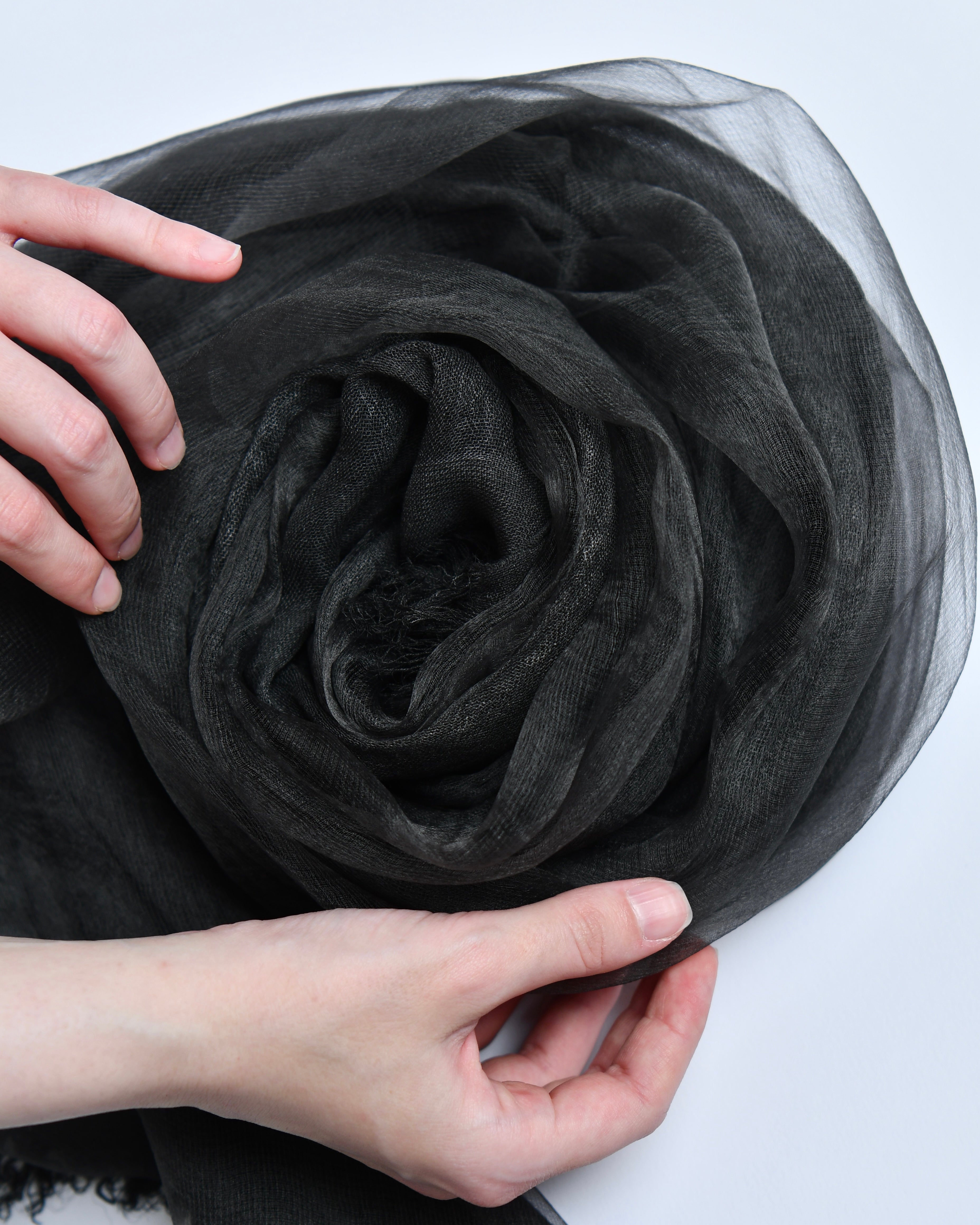 The OrganzaXCotton Double-Layered Scarf in Urban Blackout - image 1