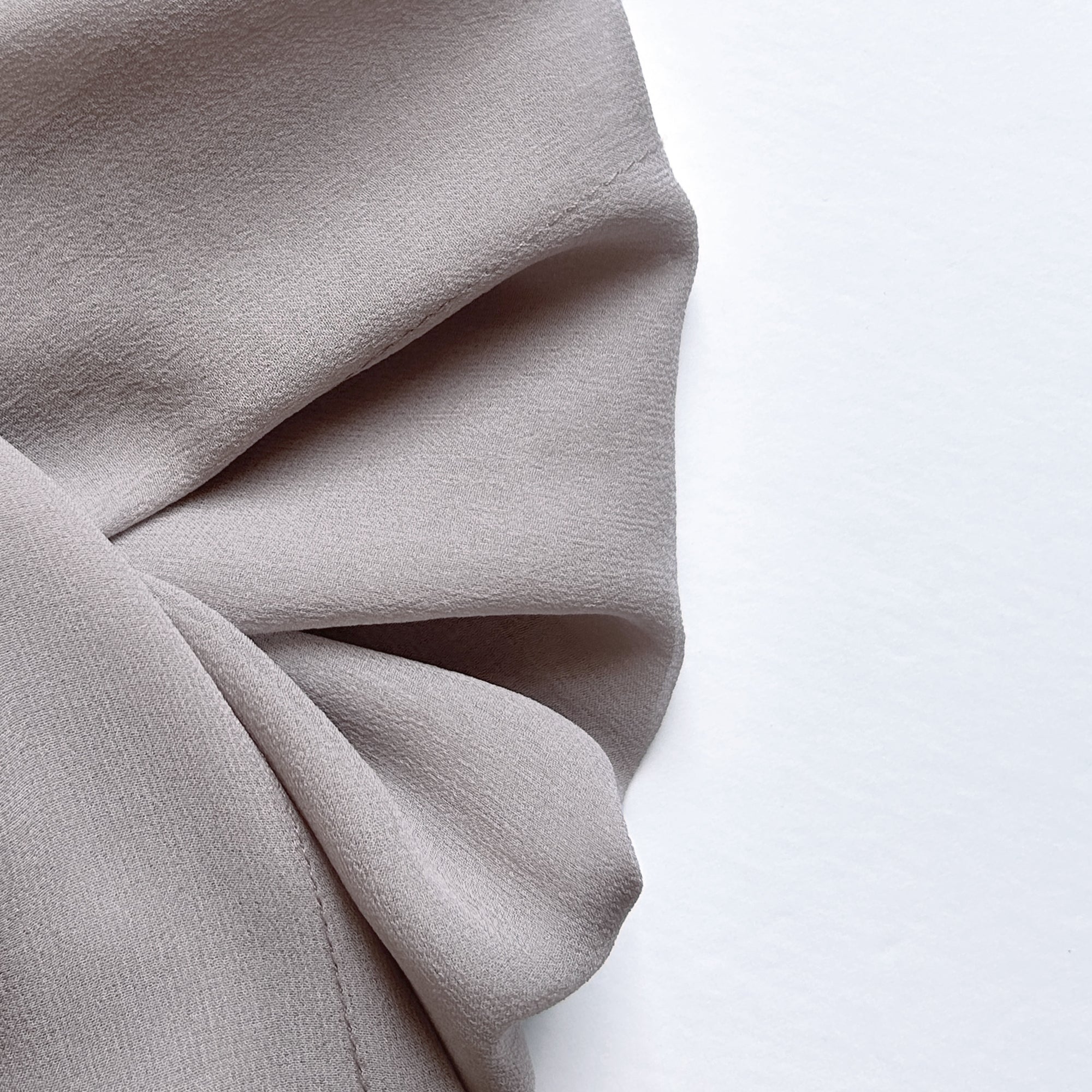The Double-Layered Silk Chiffon Scarf – Taupe - image 2