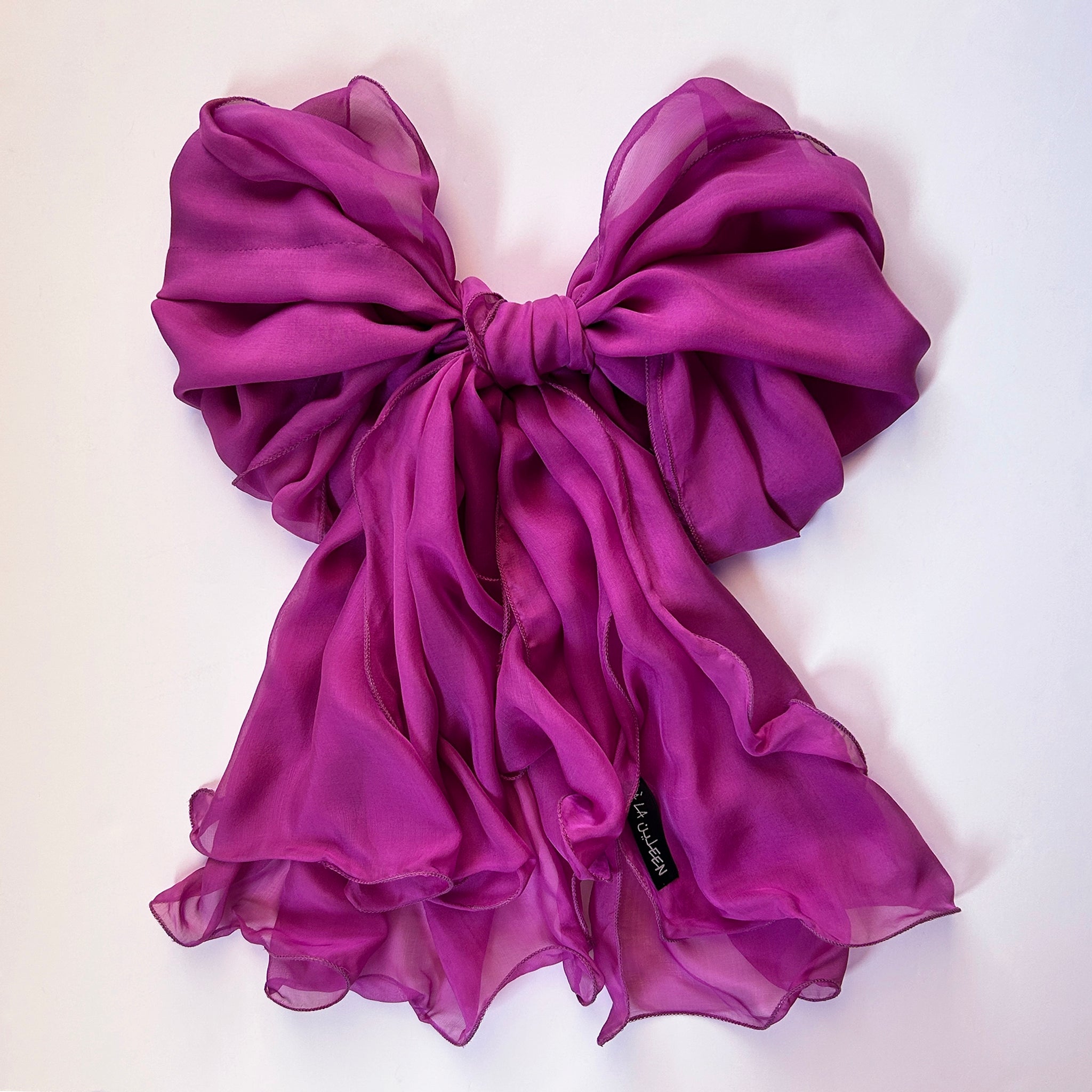 The Double-Layered Silk Chiffon Scarf – Runway Berry - image 1