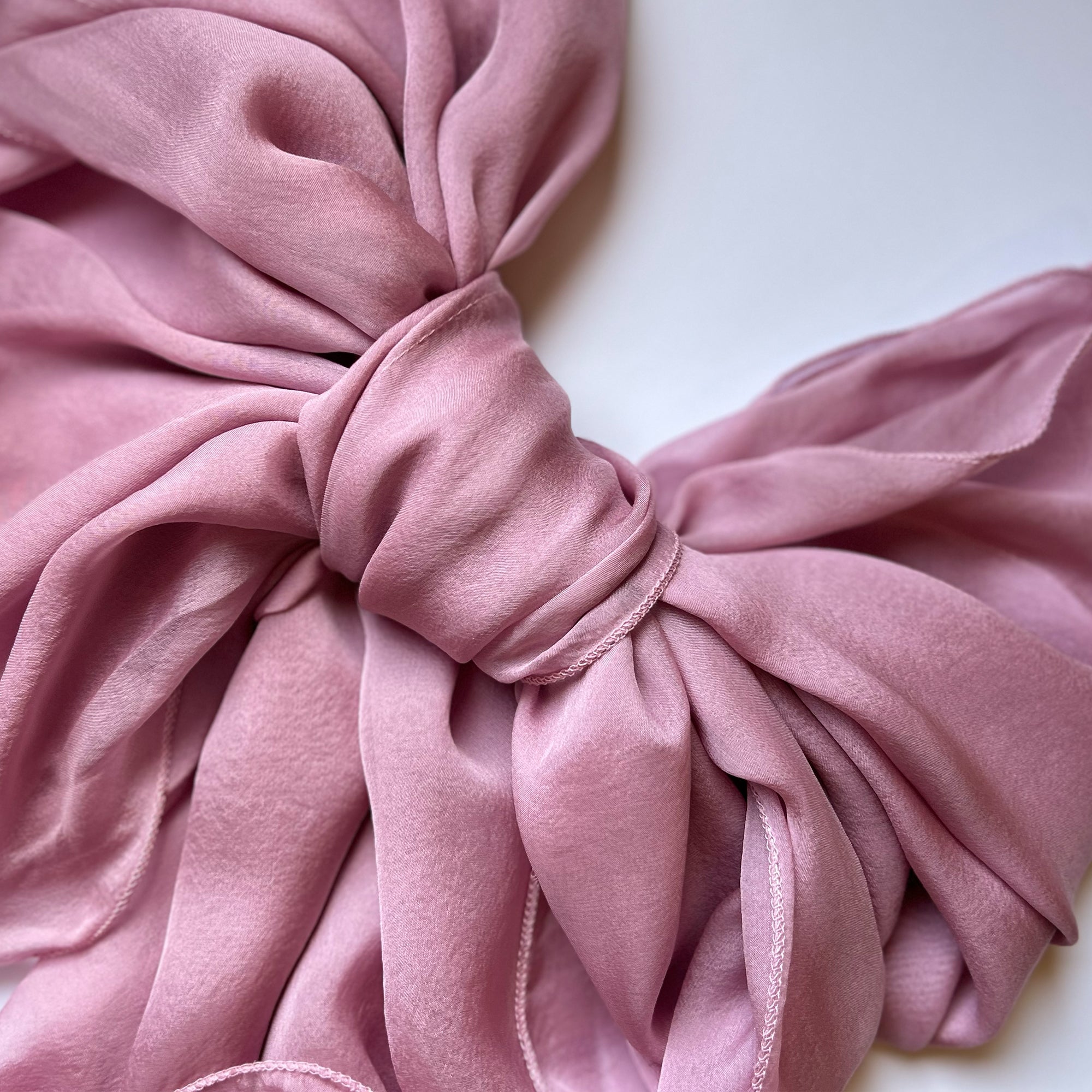 The Double-Layered Silk Chiffon Scarf – Lavender Pink - image 3