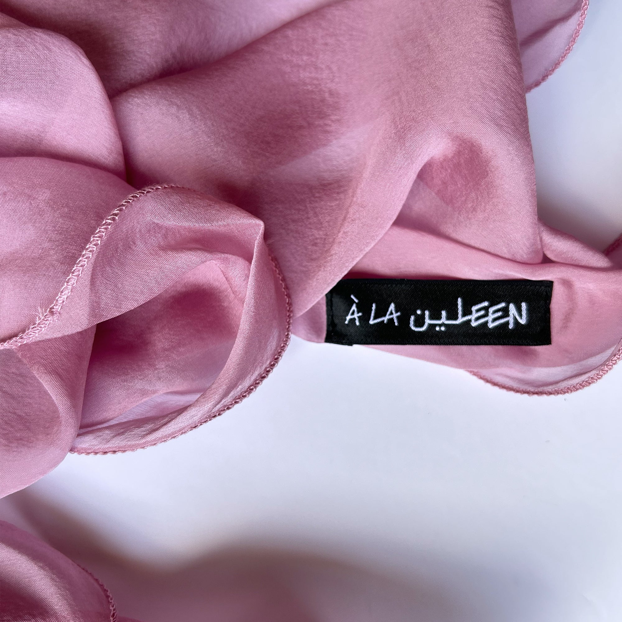 The Double-Layered Silk Chiffon Scarf – Lavender Pink - image 4