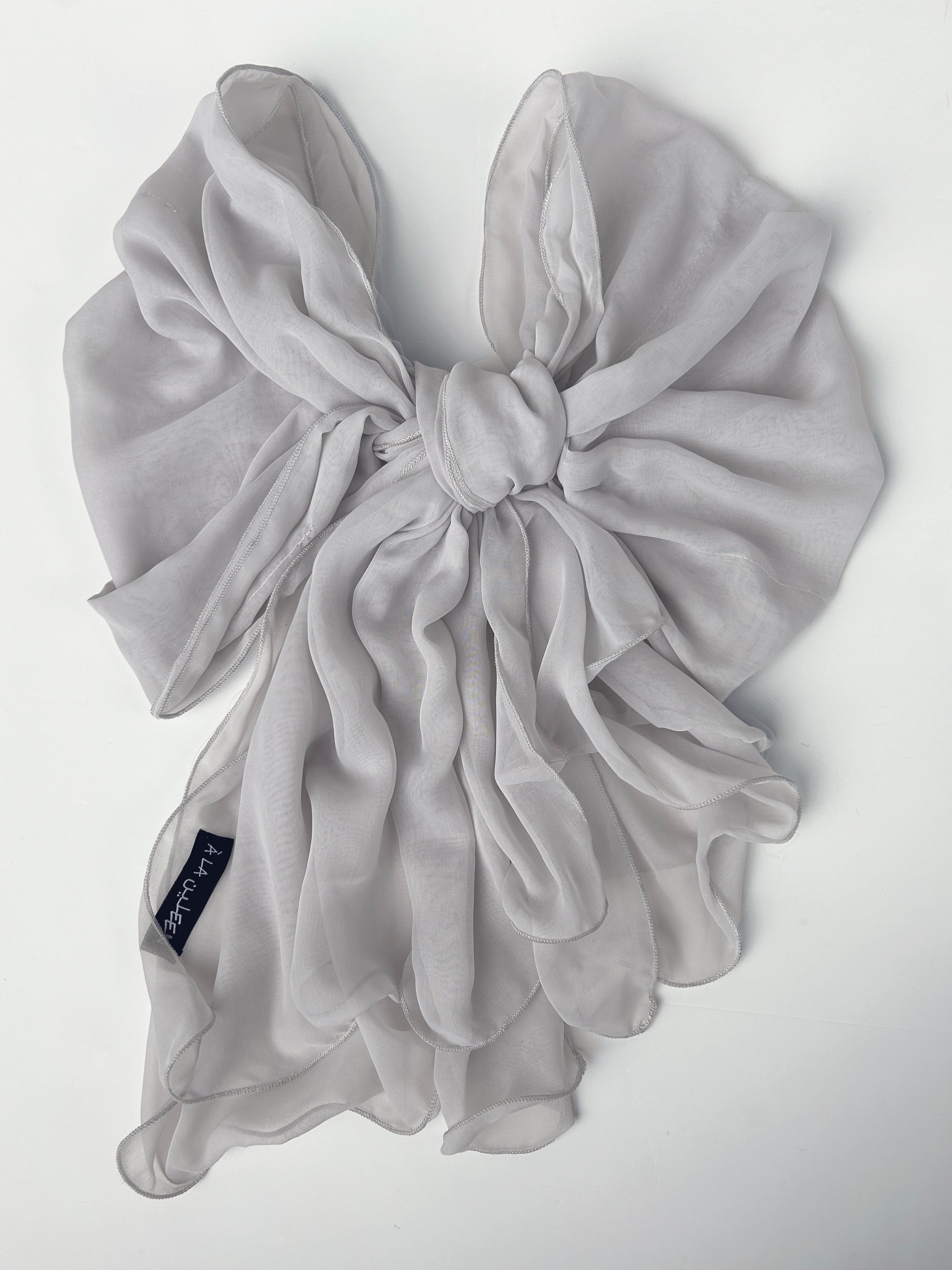 The à la Leen Double-Layered Voile Scarf- Pearl by Grey - image 2