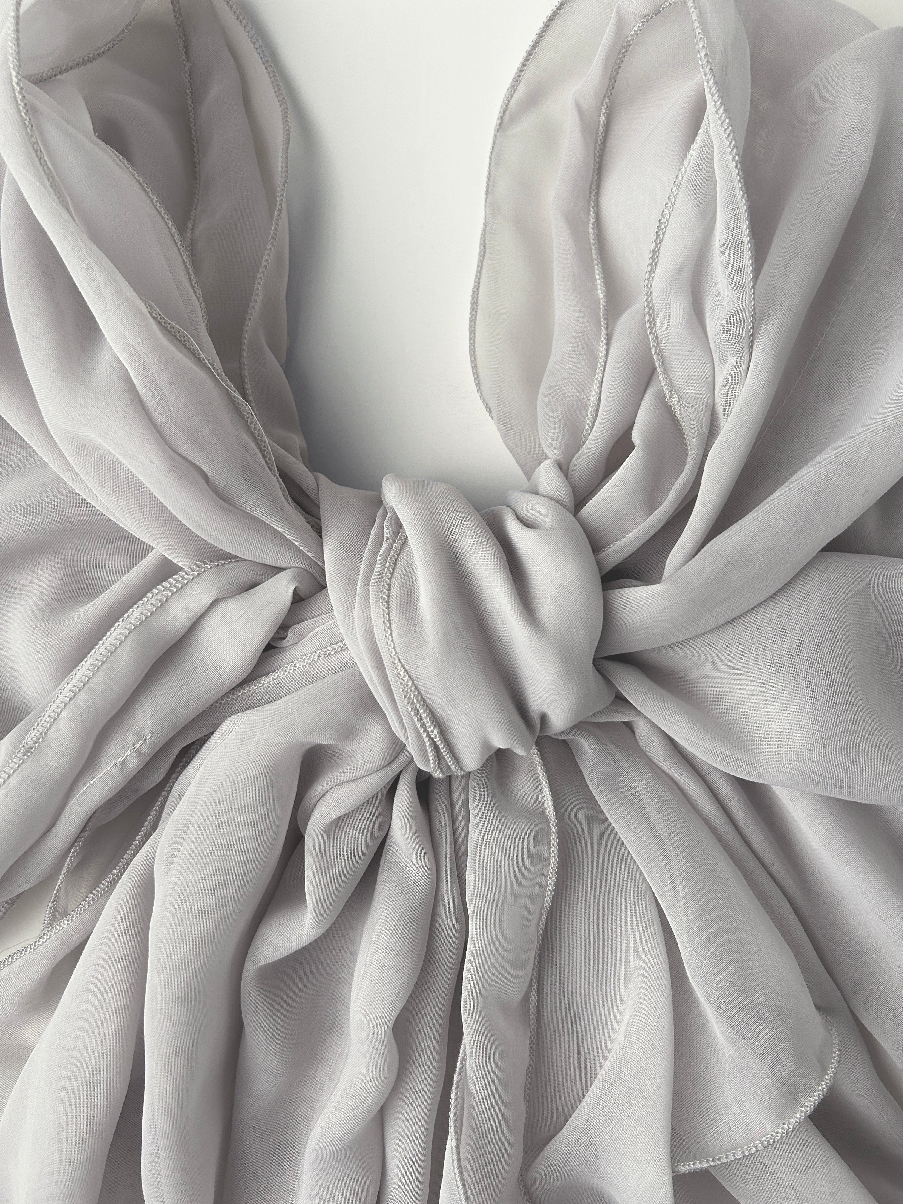 The à la Leen Double-Layered Voile Scarf- Pearl by Grey - image 1