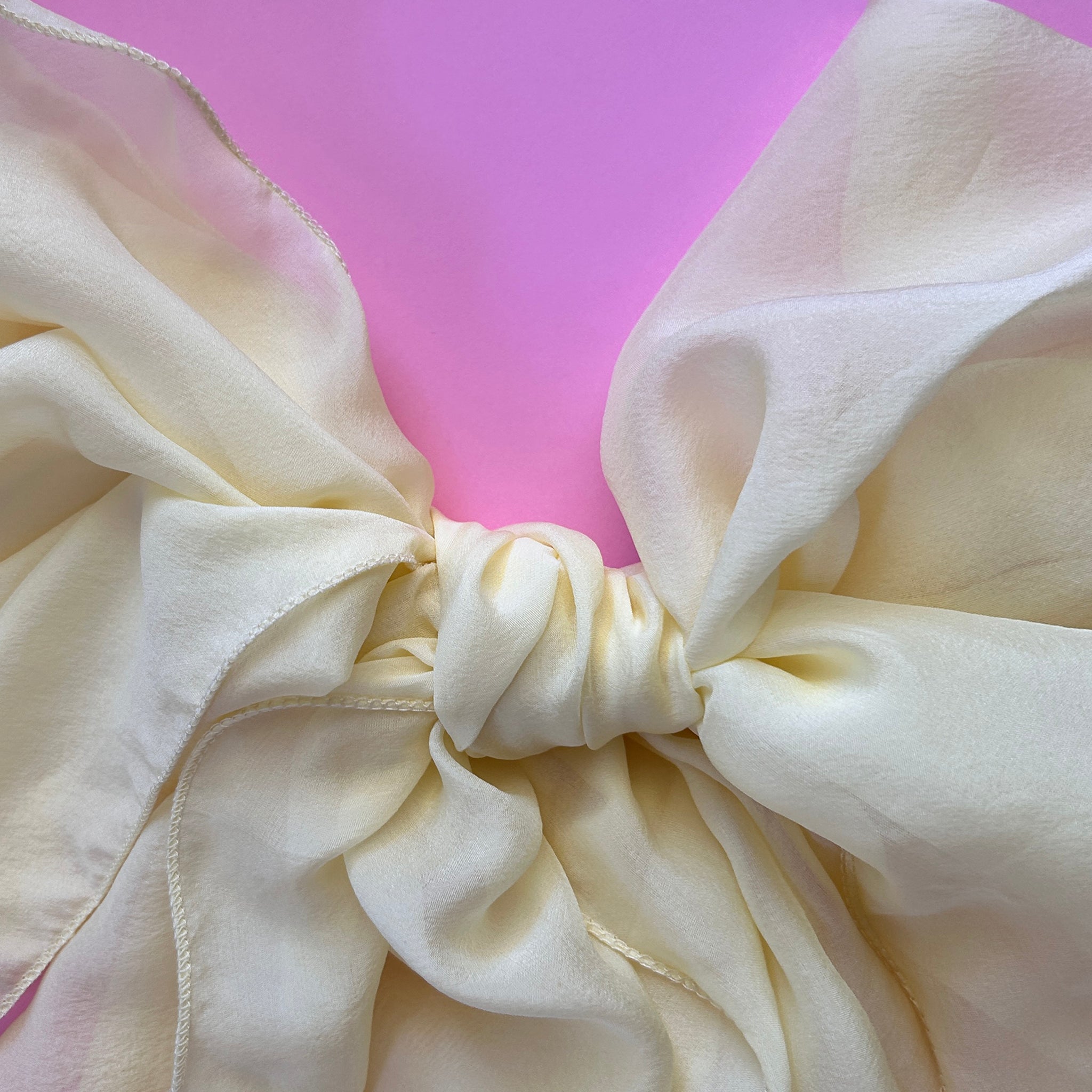 The Single-Layered Silk Chiffon Scarf – Limoncello Yellow - image 2