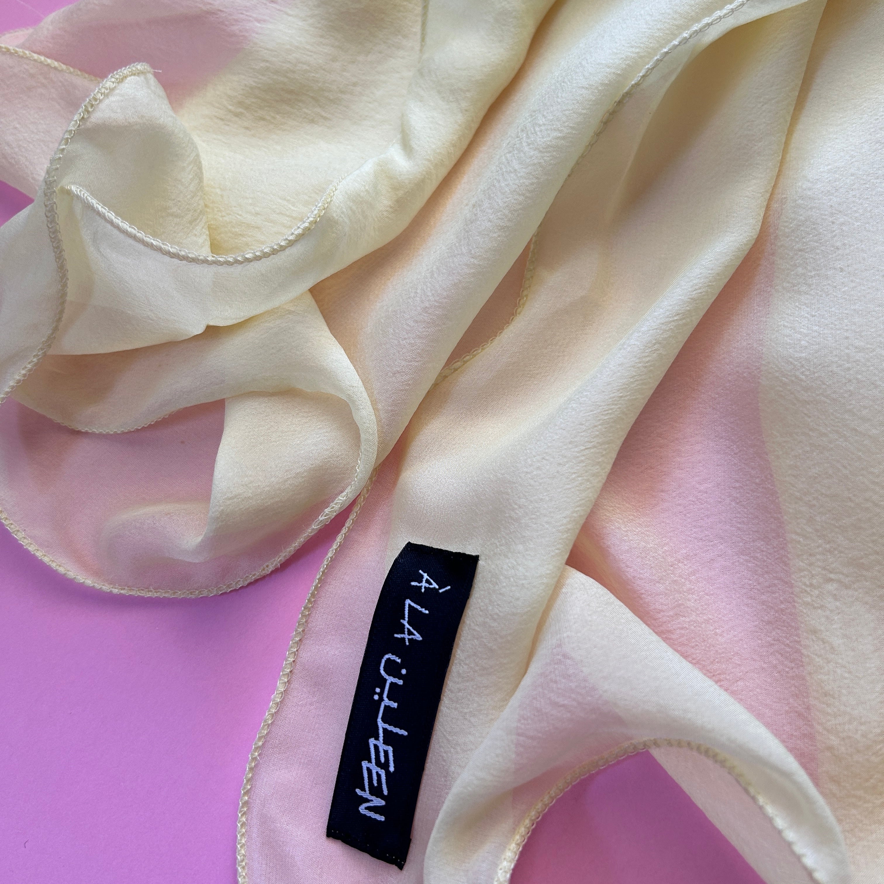 The Single-Layered Silk Chiffon Scarf – Limoncello Yellow - image 3