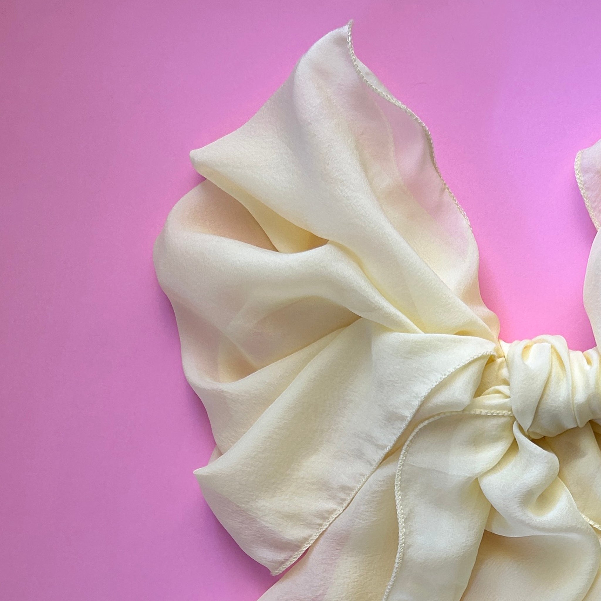The Single-Layered Silk Chiffon Scarf – Limoncello Yellow - image 4