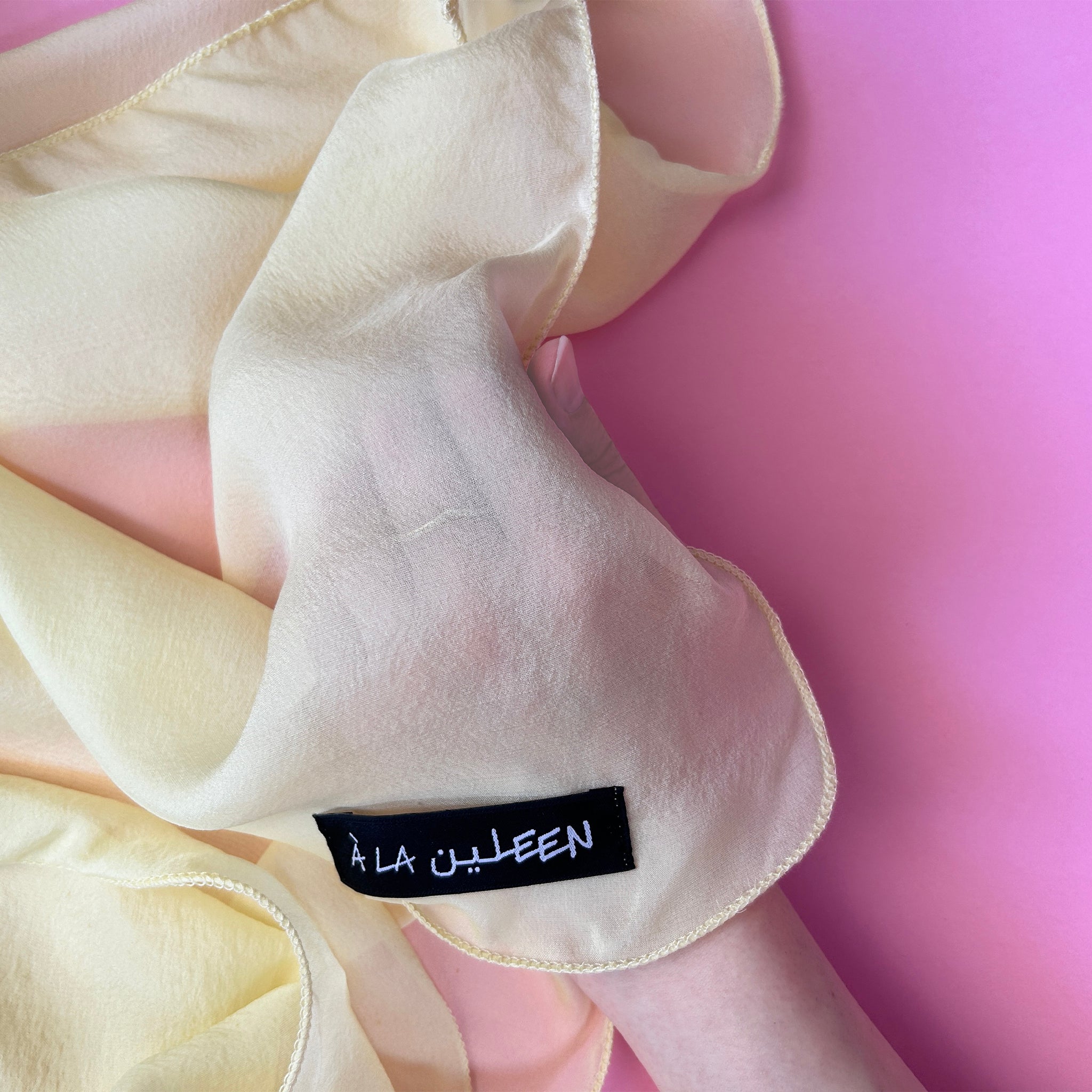 The Single-Layered Silk Chiffon Scarf – Limoncello Yellow - image 6