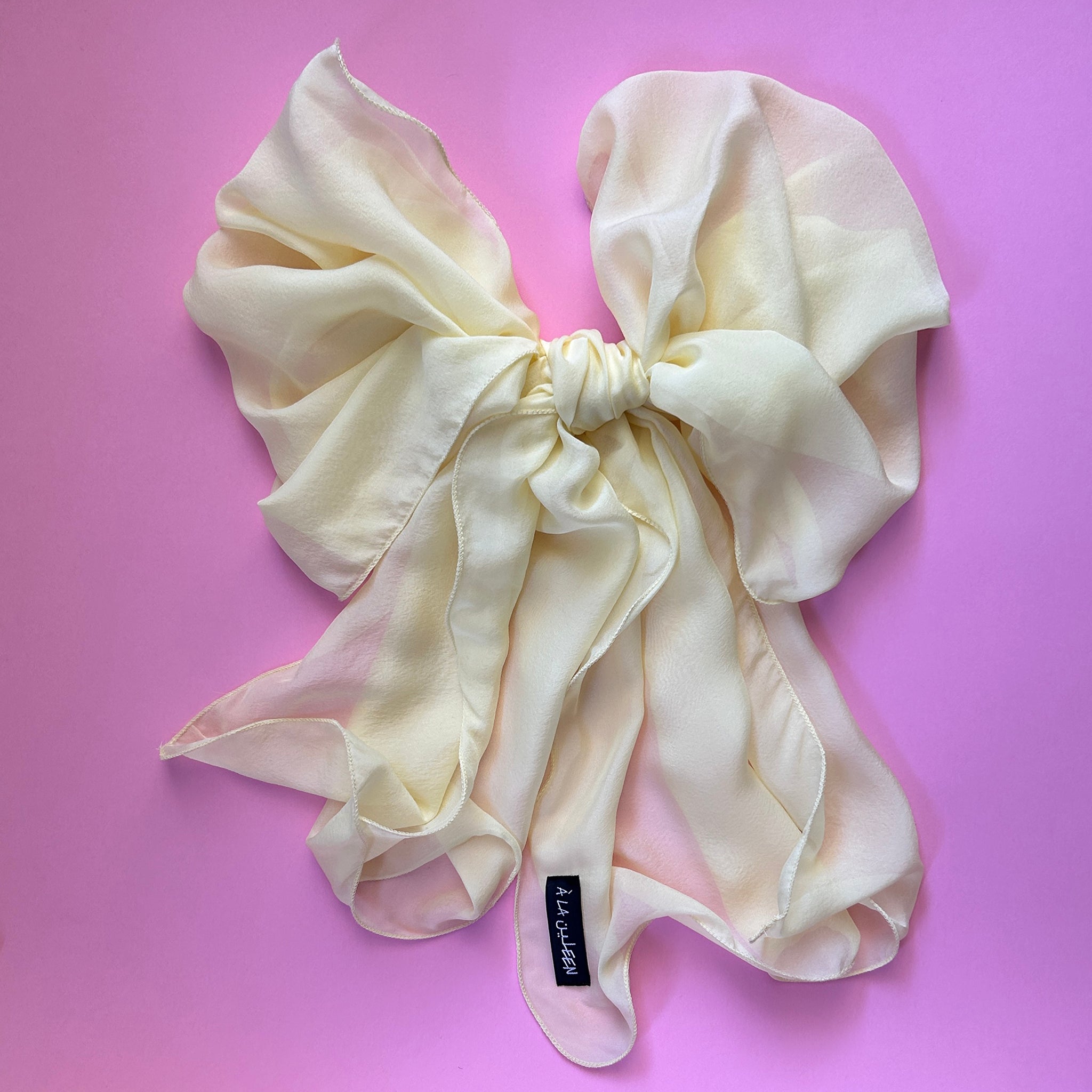The Single-Layered Silk Chiffon Scarf – Limoncello Yellow - image 1