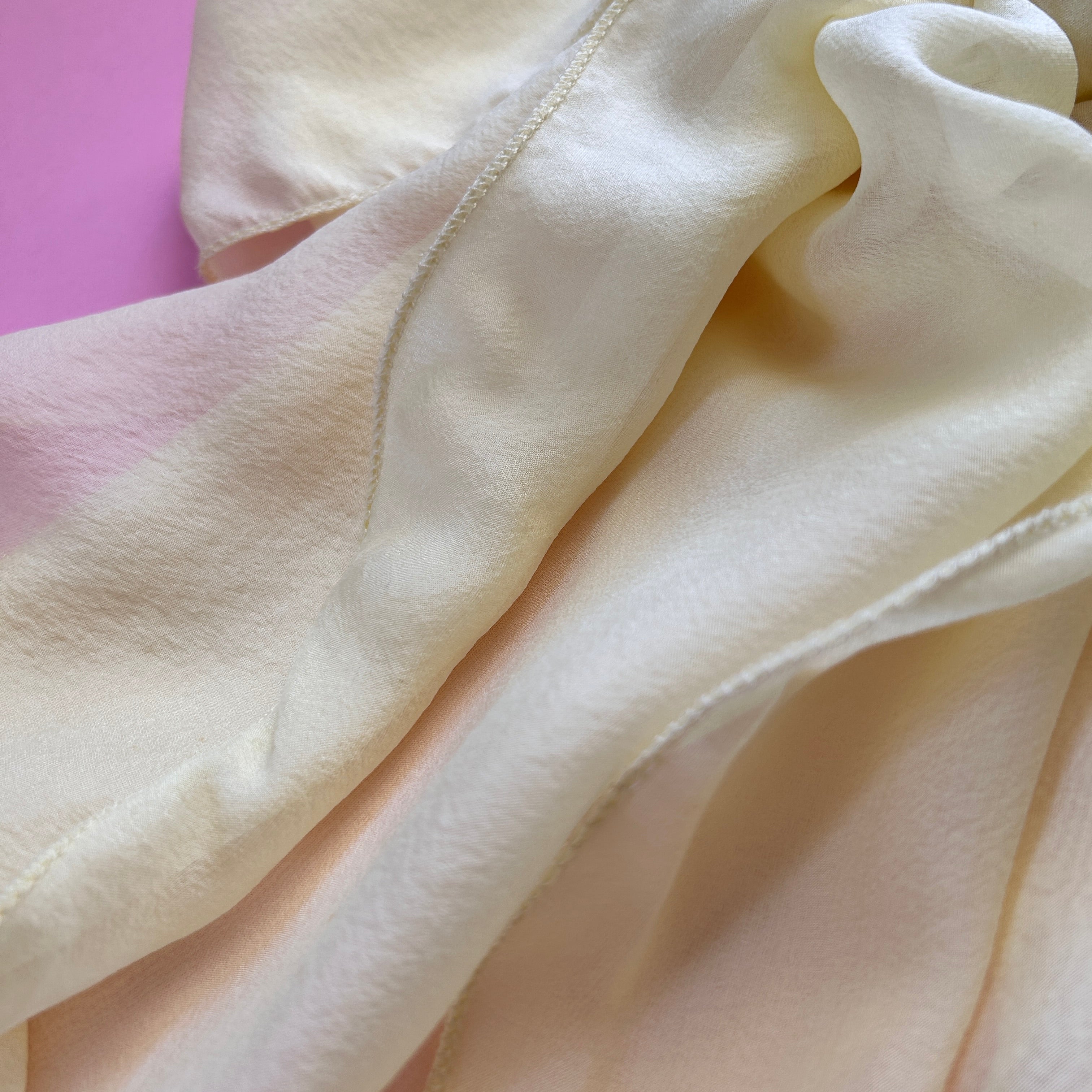 The Single-Layered Silk Chiffon Scarf – Limoncello Yellow - image 5
