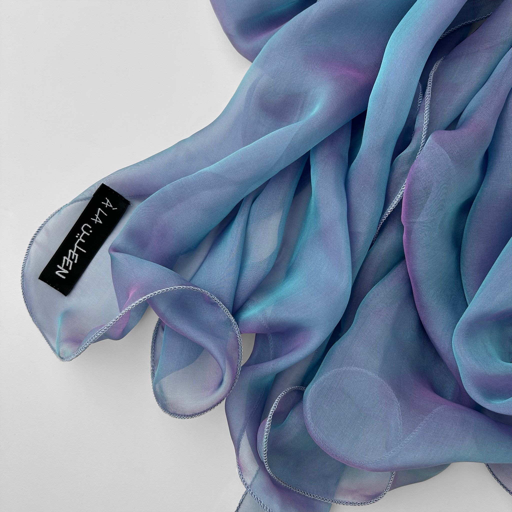 The Single-Layered Silk Chiffon Scarf – Iridescent Frozen Dew – Special Edition - image 5