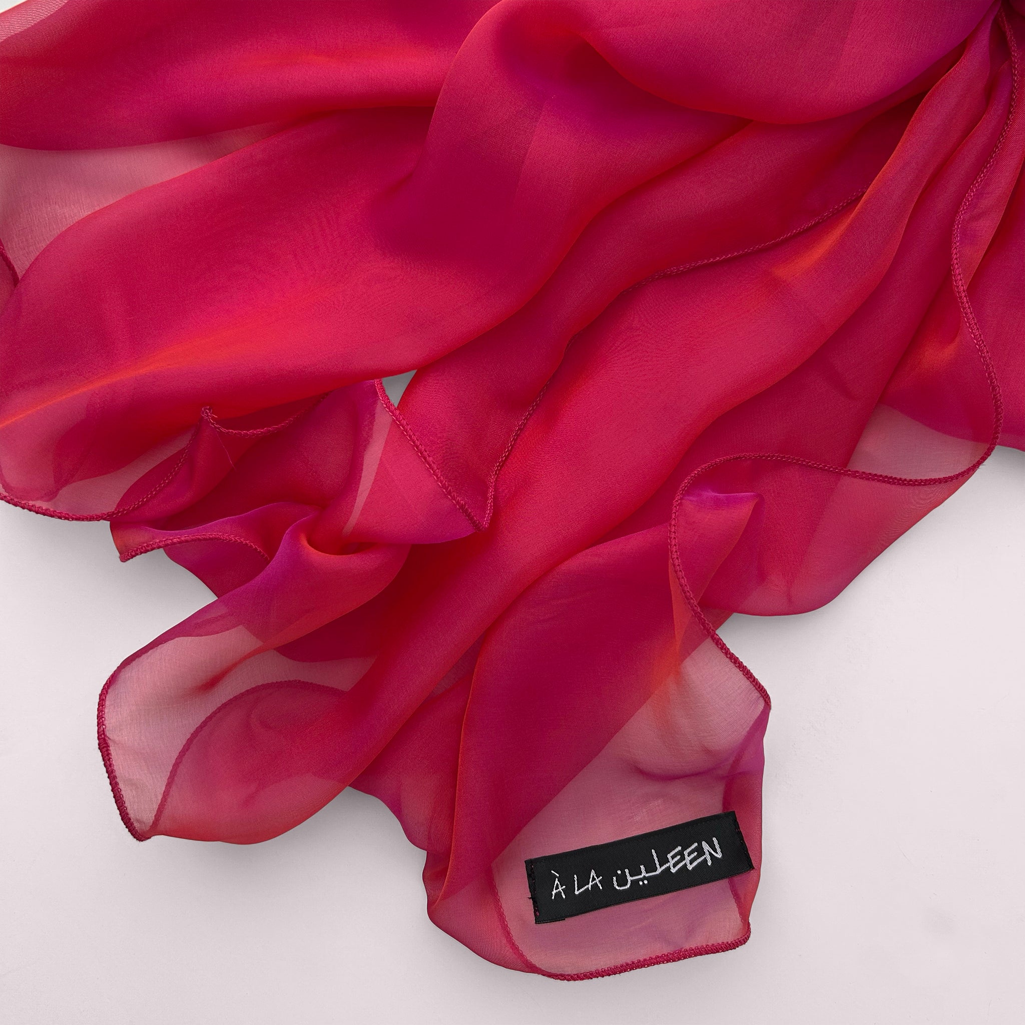 The Single-Layered Silk Chiffon Scarf – Iridescent Frosted Berry – Special Edition - image 4
