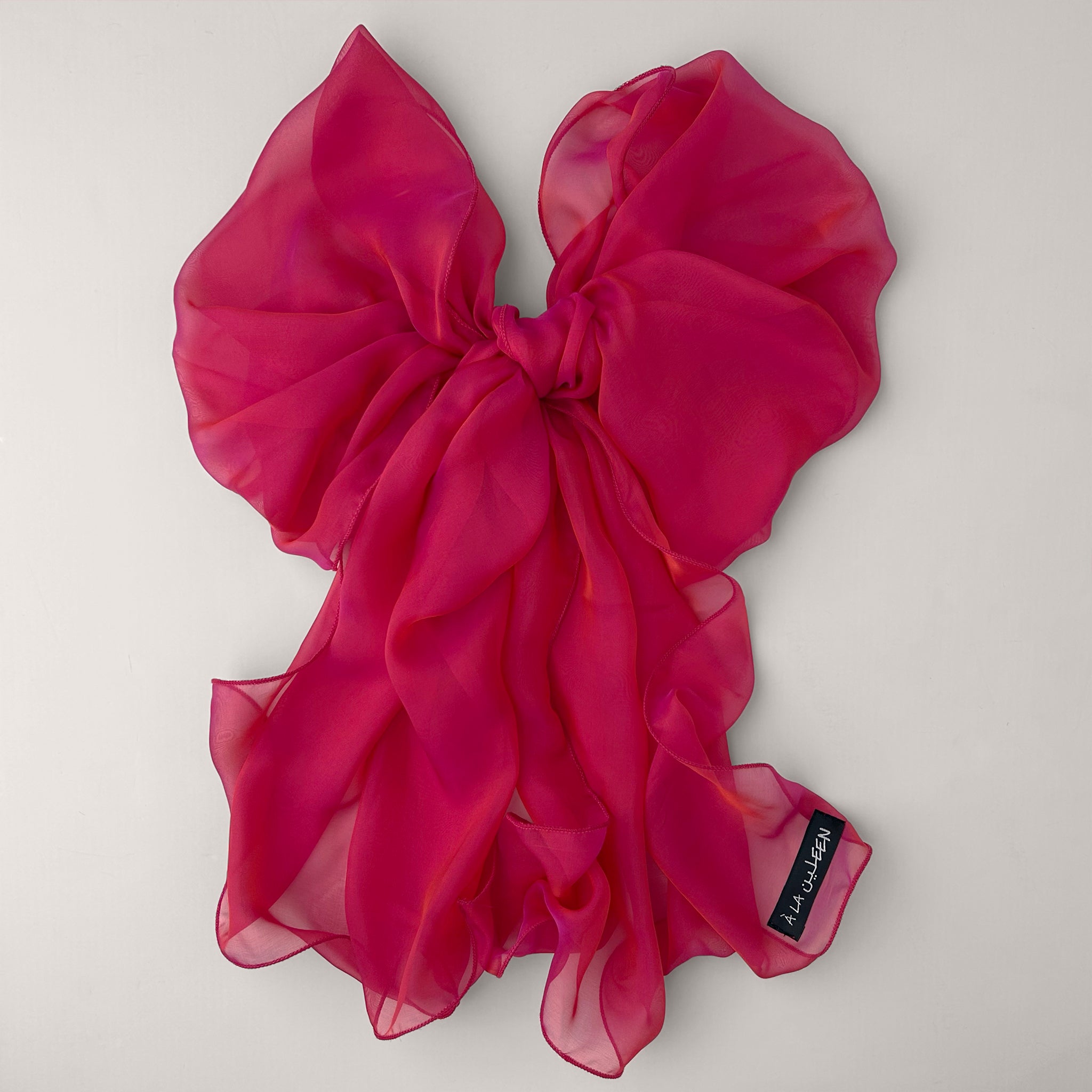 The Single-Layered Silk Chiffon Scarf – Iridescent Frosted Berry – Special Edition - image 7