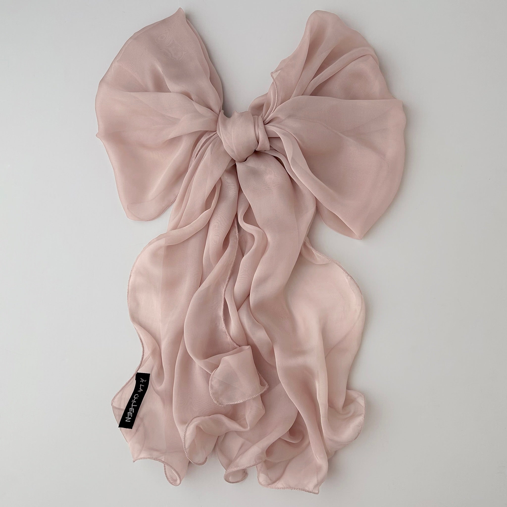 The Single-Layered Silk Chiffon Scarf – Nude Ballet Pink - image 2