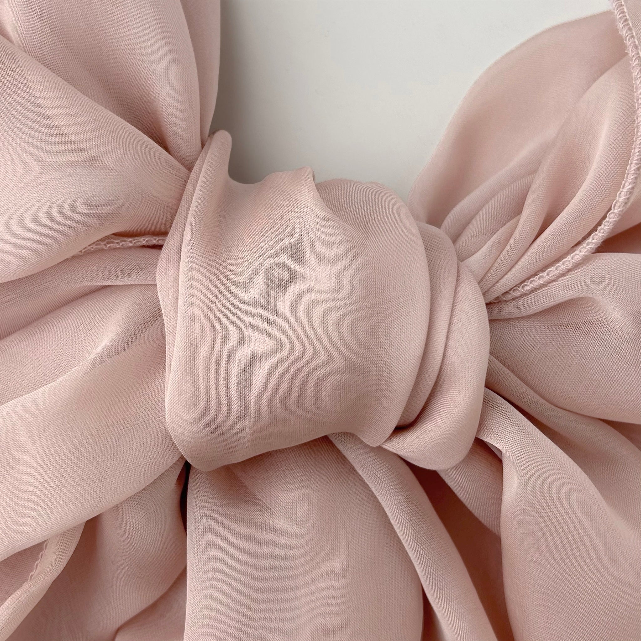 The Single-Layered Silk Chiffon Scarf – Nude Ballet Pink - image 4