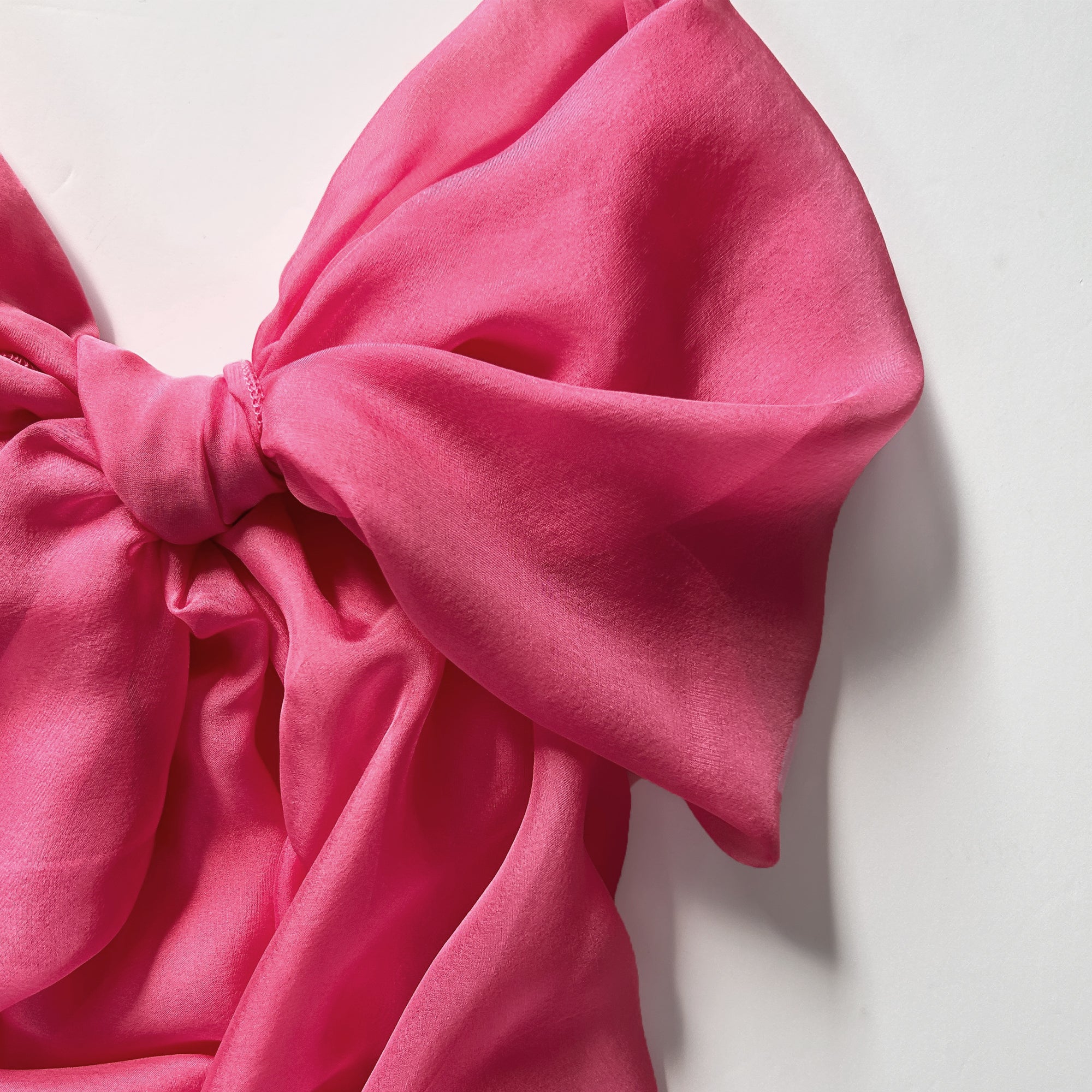 The Single-Layered Silk Chiffon Scarf – Bubblegum Pink - image 2