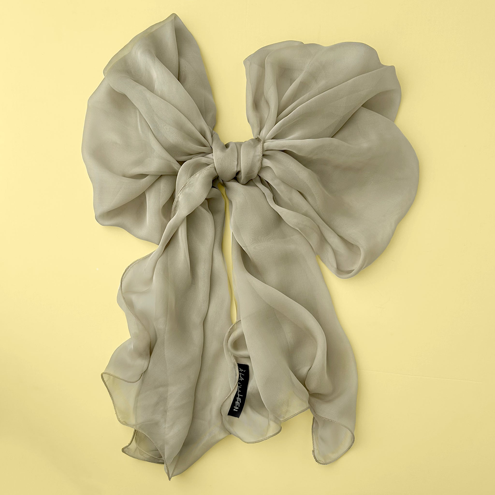 The Single-Layered Silk Chiffon Scarf – Soft Antique Gold - image 1