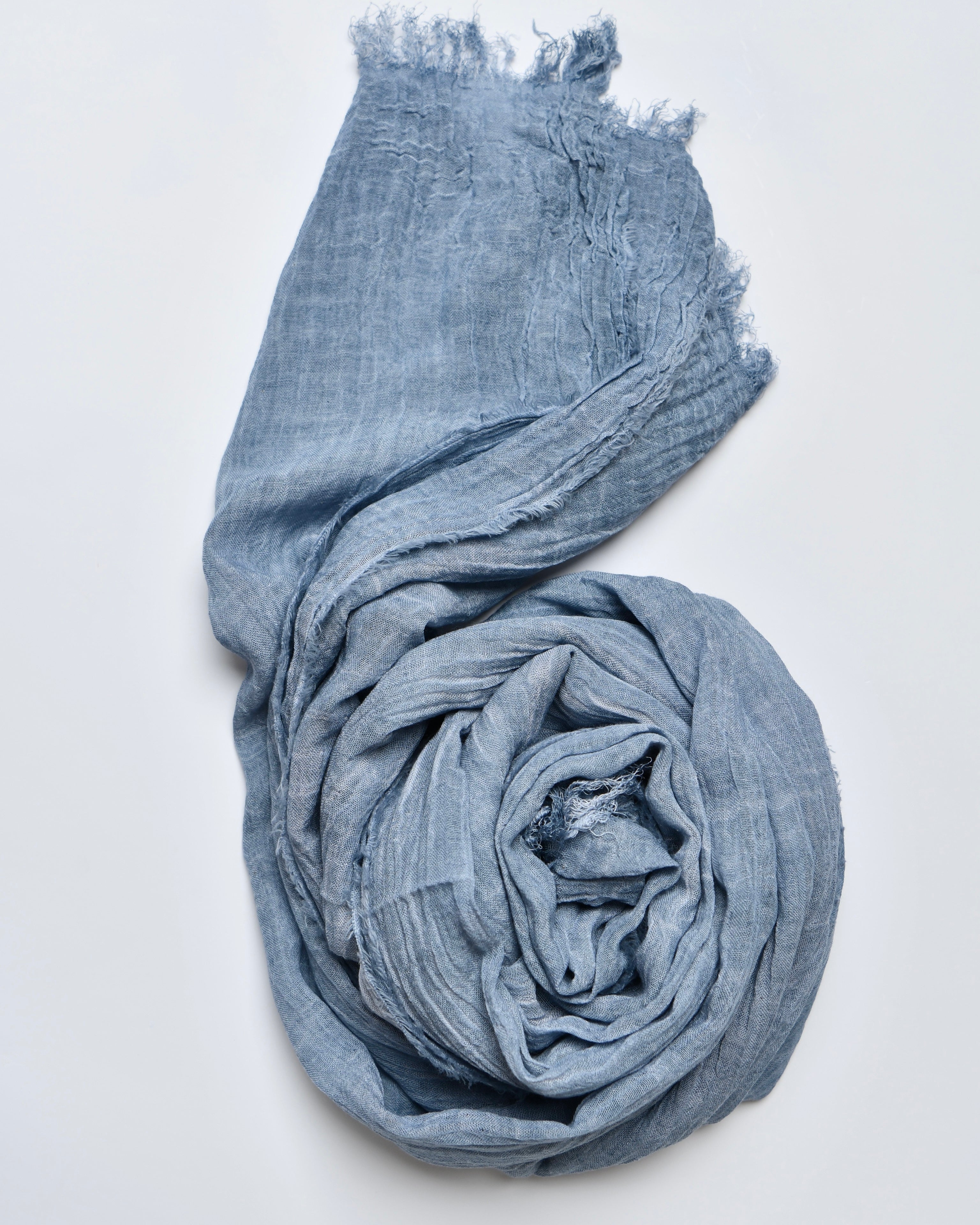 The Cotton Scarf in blue denim - image 4
