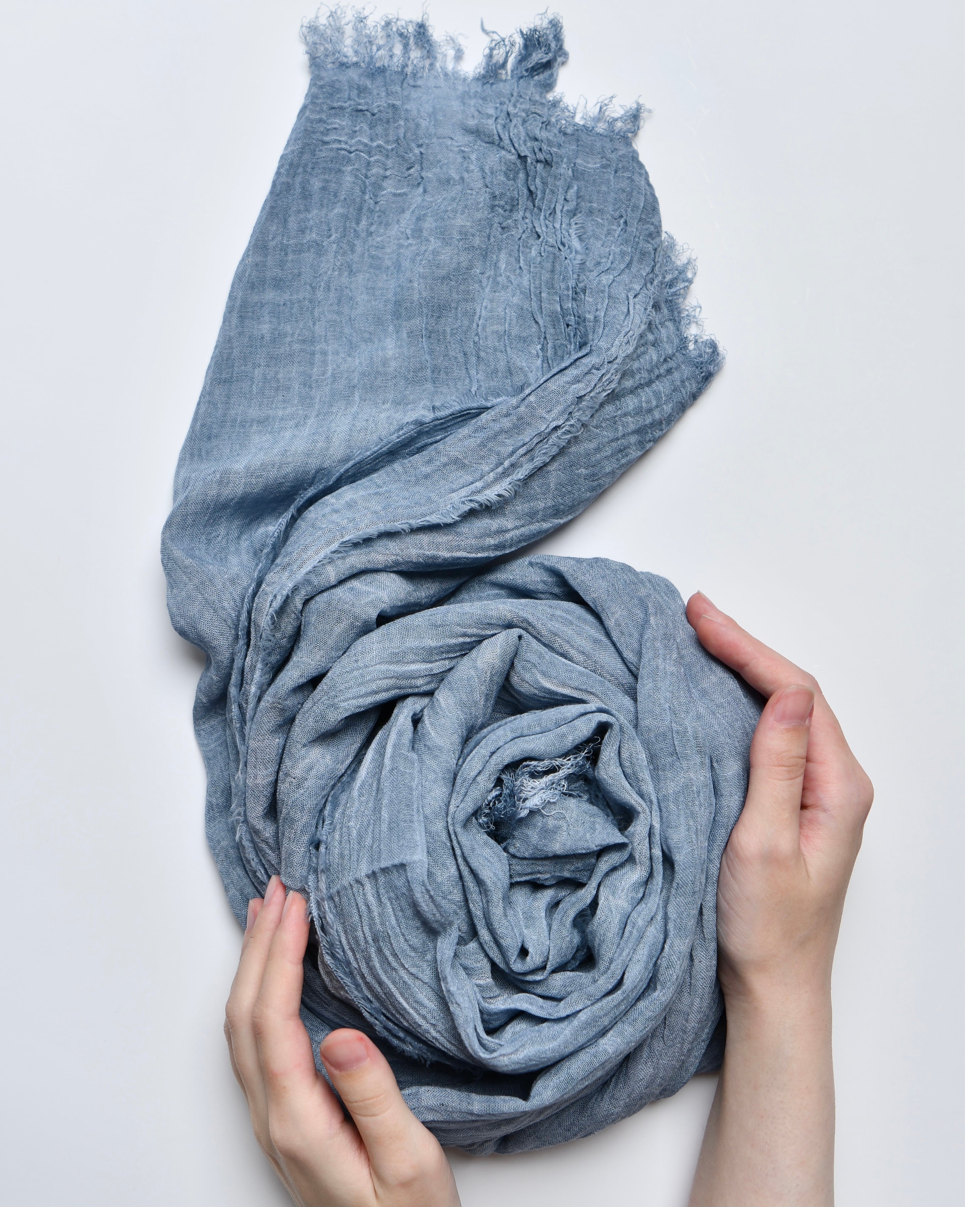 The Cotton Scarf in blue denim - image 1