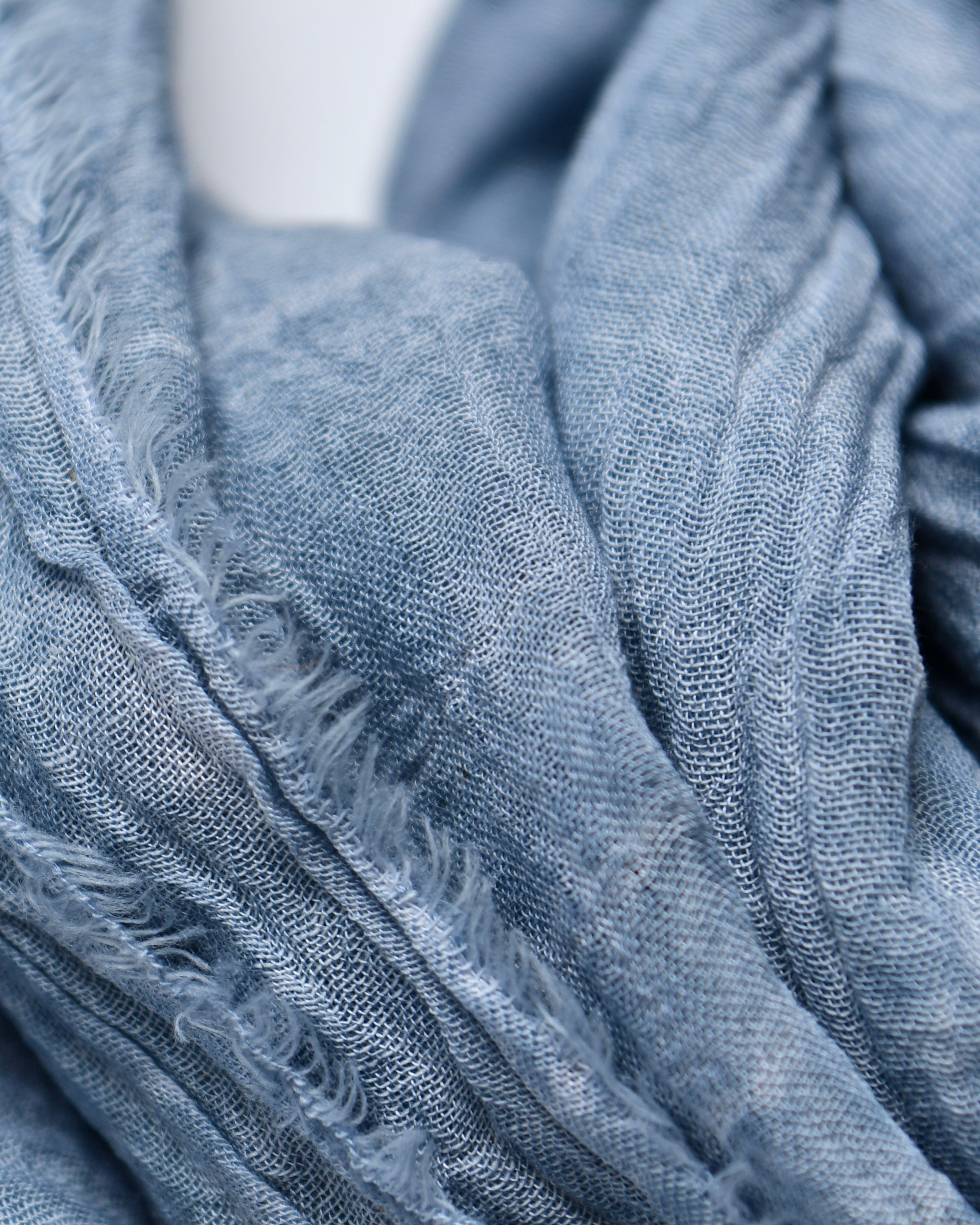 The Cotton Scarf in blue denim - image 2