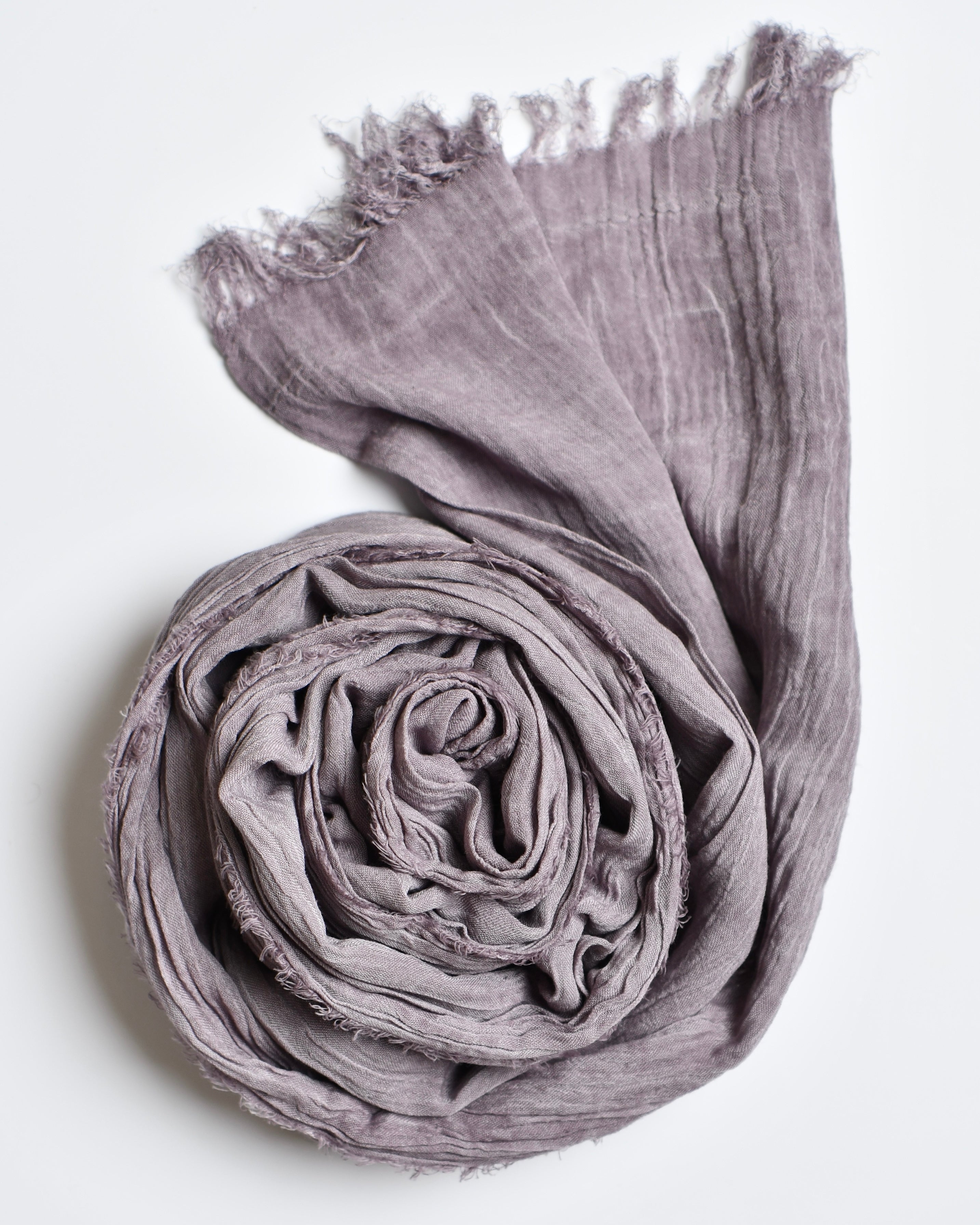 The Cotton Scarf in muted purple - image 1