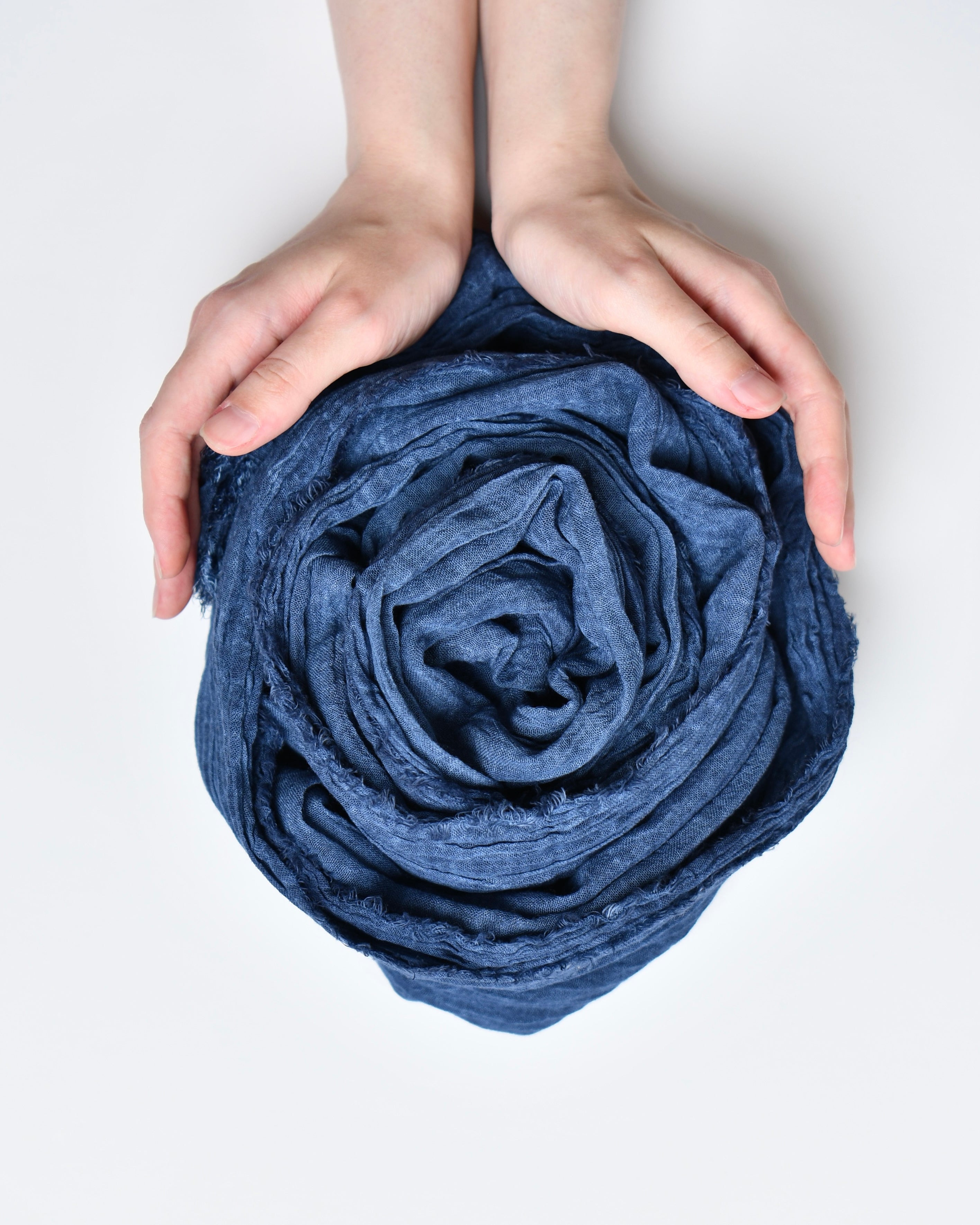 The Cotton Scarf in navy blue - image 1