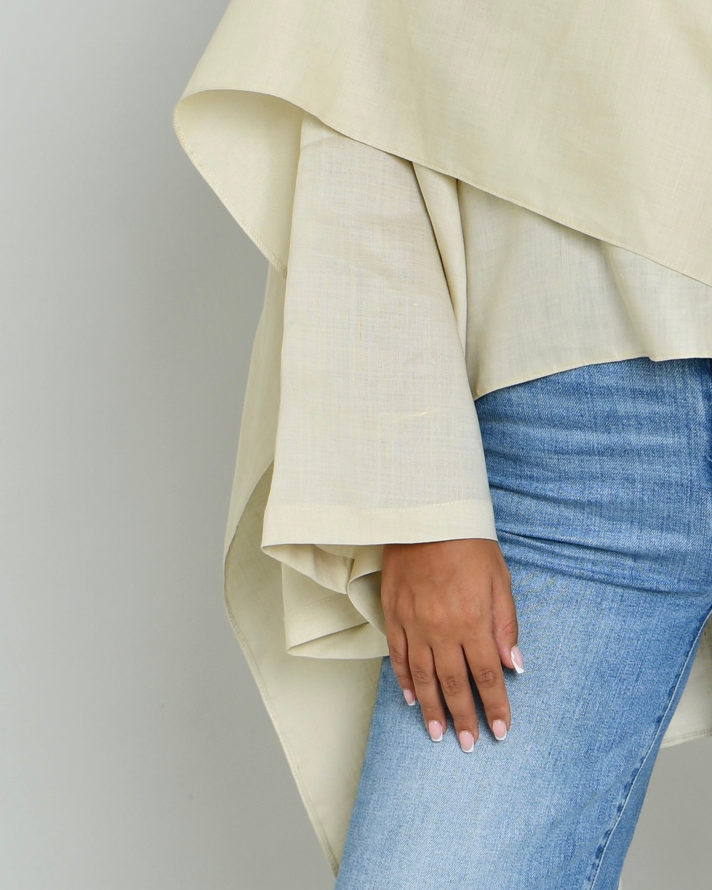 The Linen Scarf Top in sand - image 5